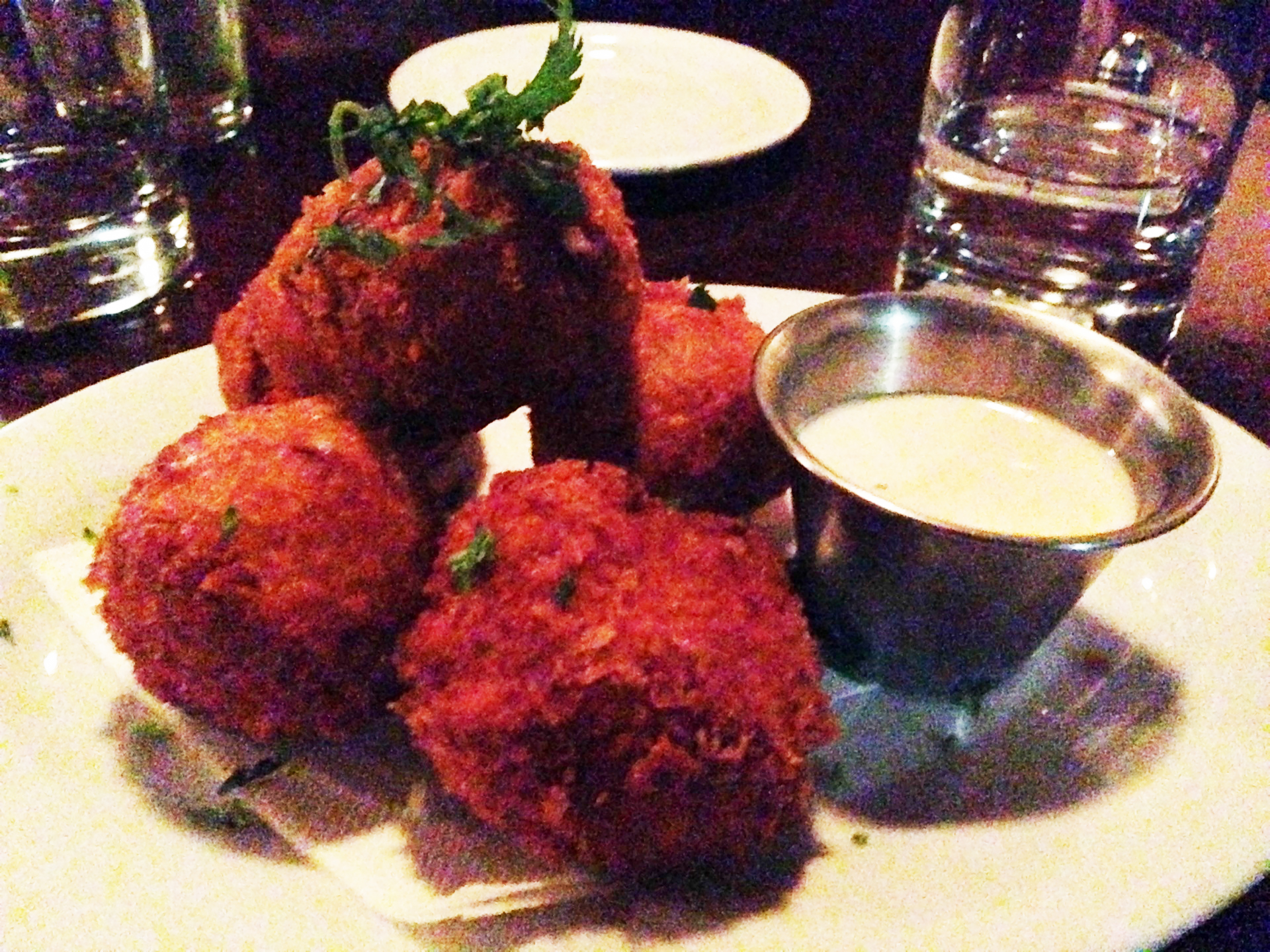 Mac and cheese fritters at Luka's in Oakland. 
