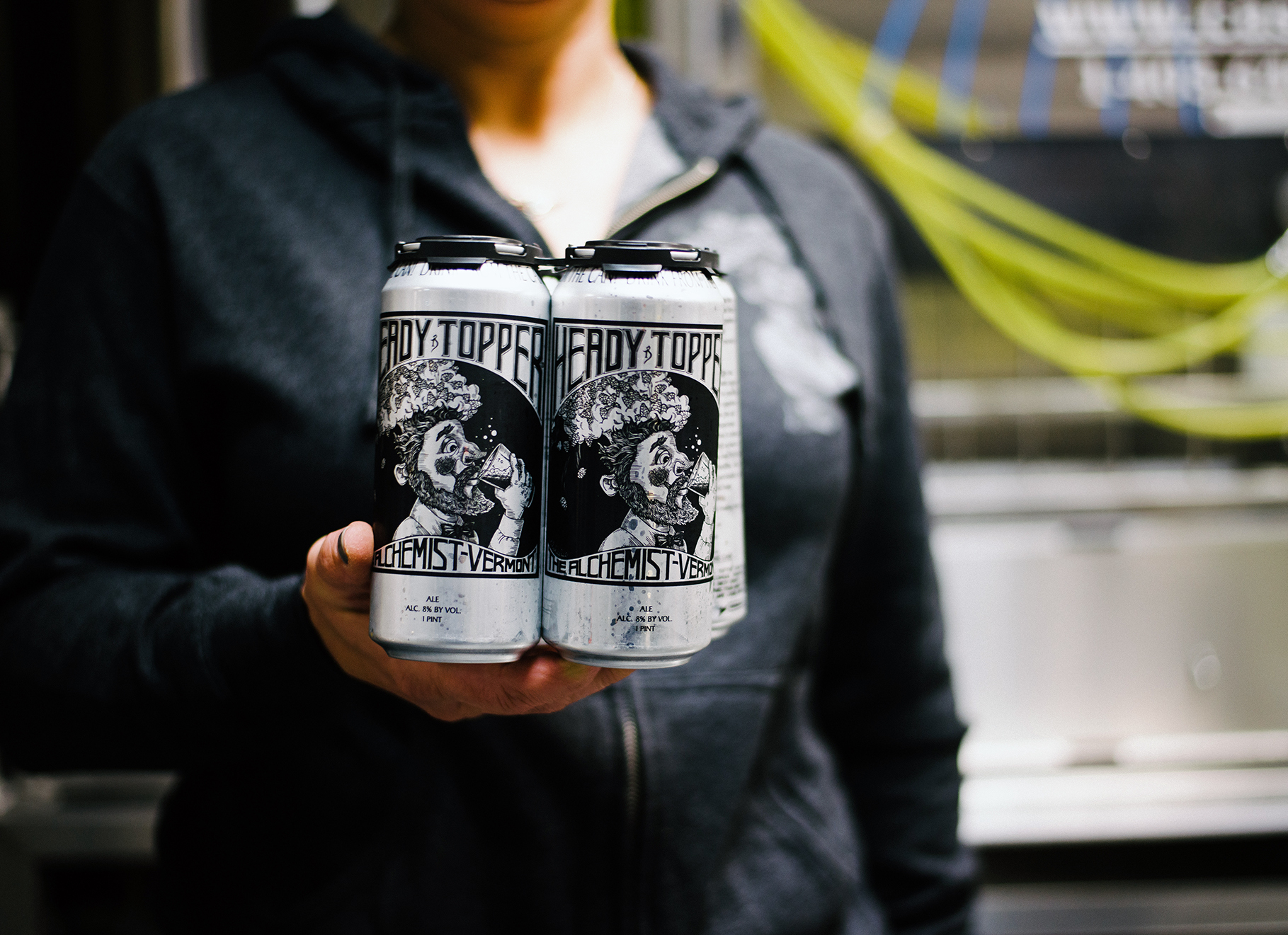 Cans of Heady Topper, one of the earliest murky beers credited with making haziness cool.