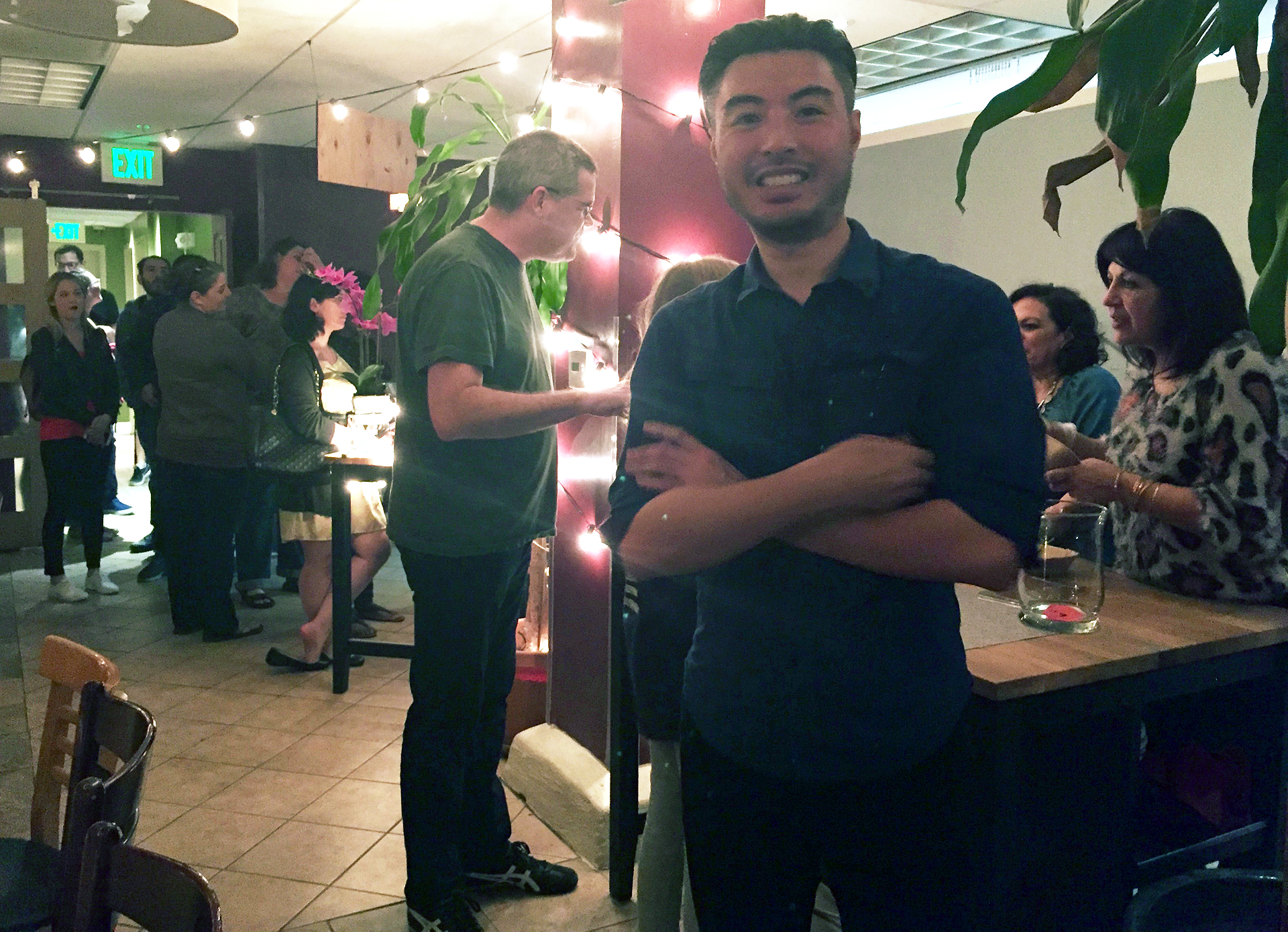 Seanathan Chow, founder of Oakland Bloom, at March 12 Night Market Pop-up Dinner.