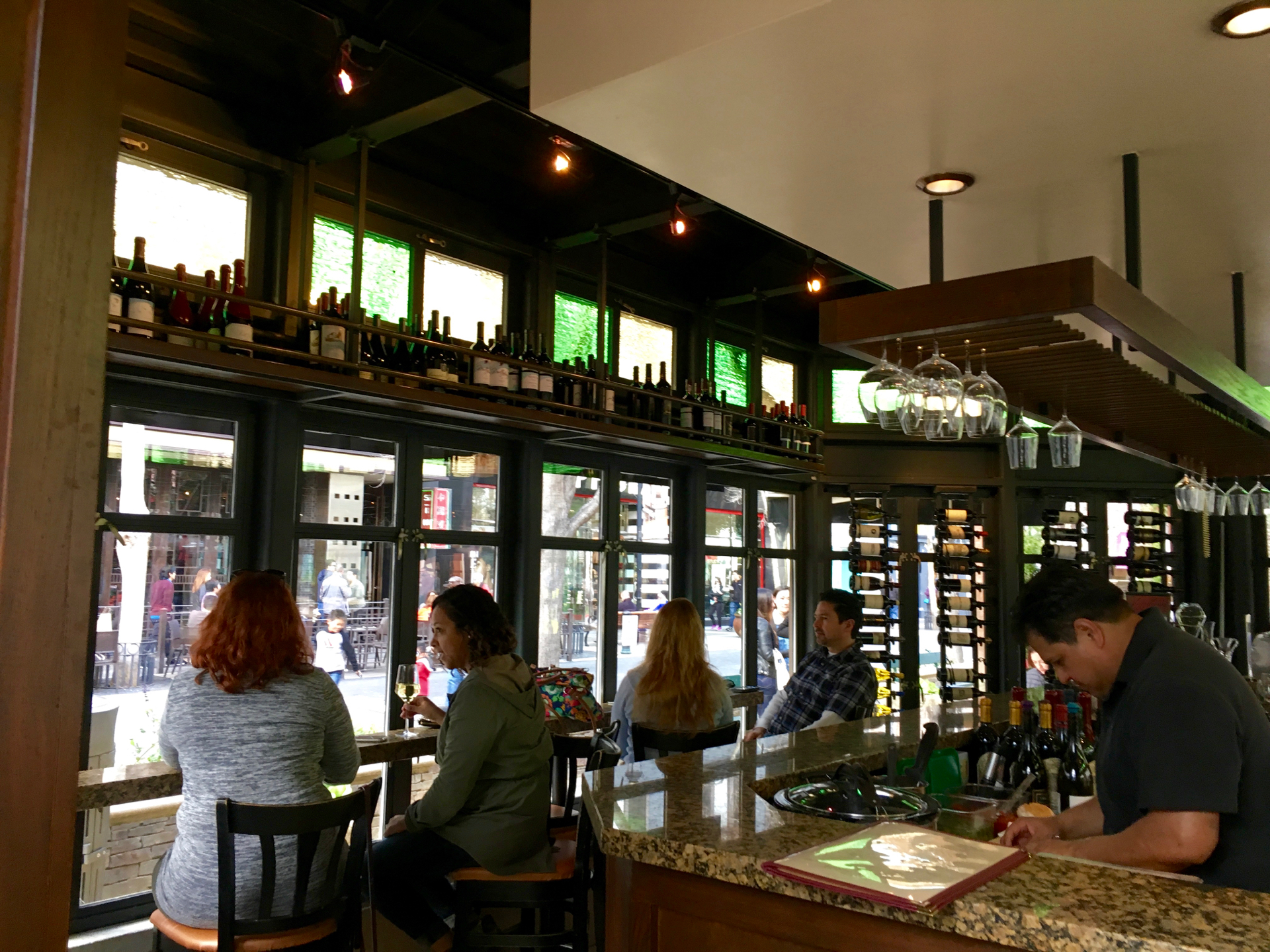 Inside Vintage Wine Bar on Santana Row in San Jose.