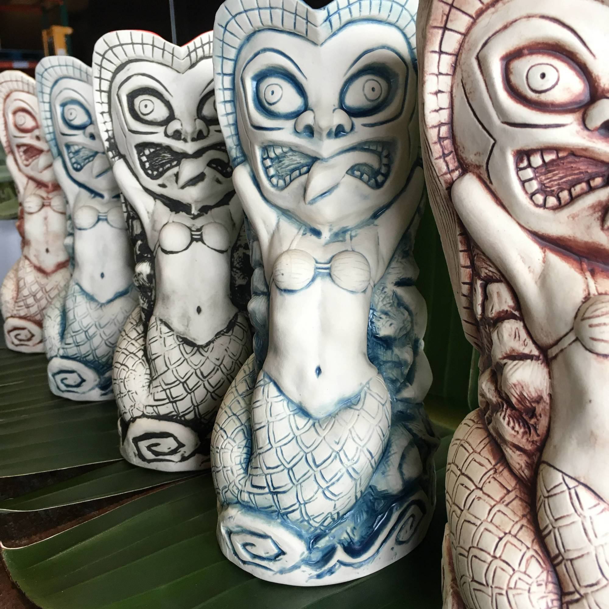 Handmade Tiki Mugs By Chris Shima.