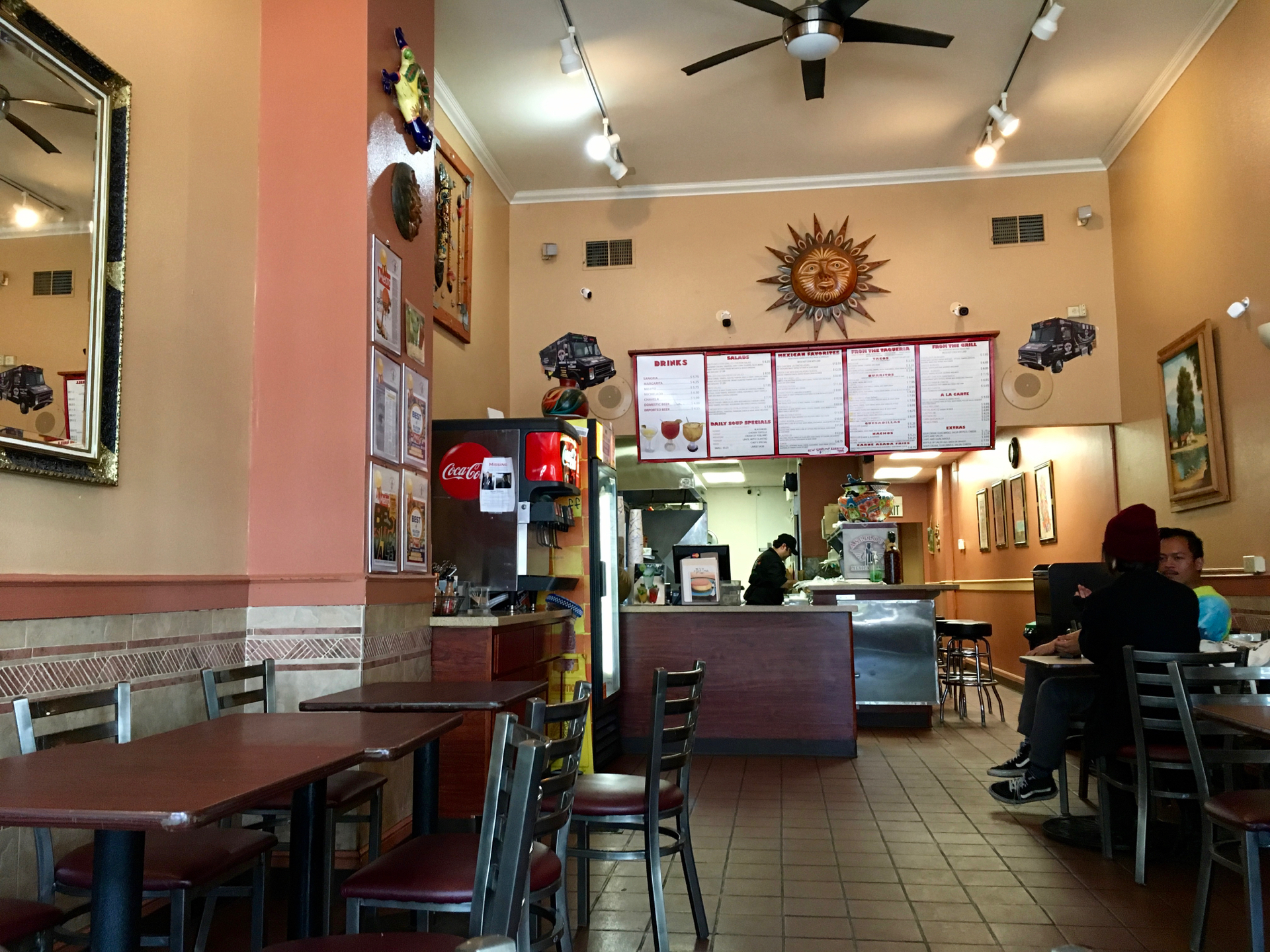 Inside Angelou’s Mexican Grill in downtown San Jose.