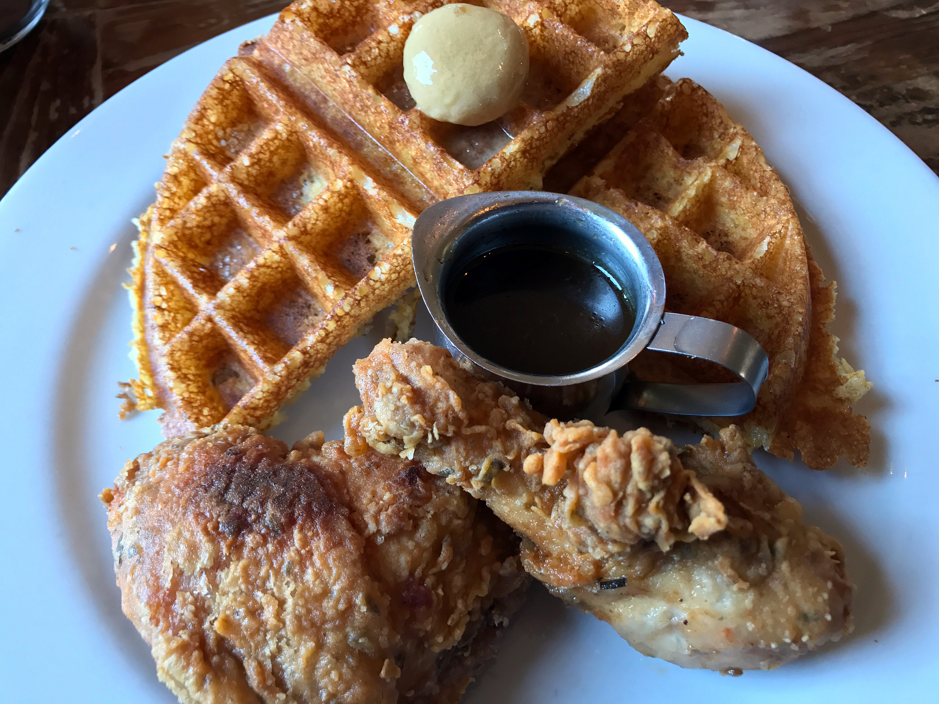 Tanya Holland's deservedly famous chicken and waffles at Brown Sugar Kitchen.
