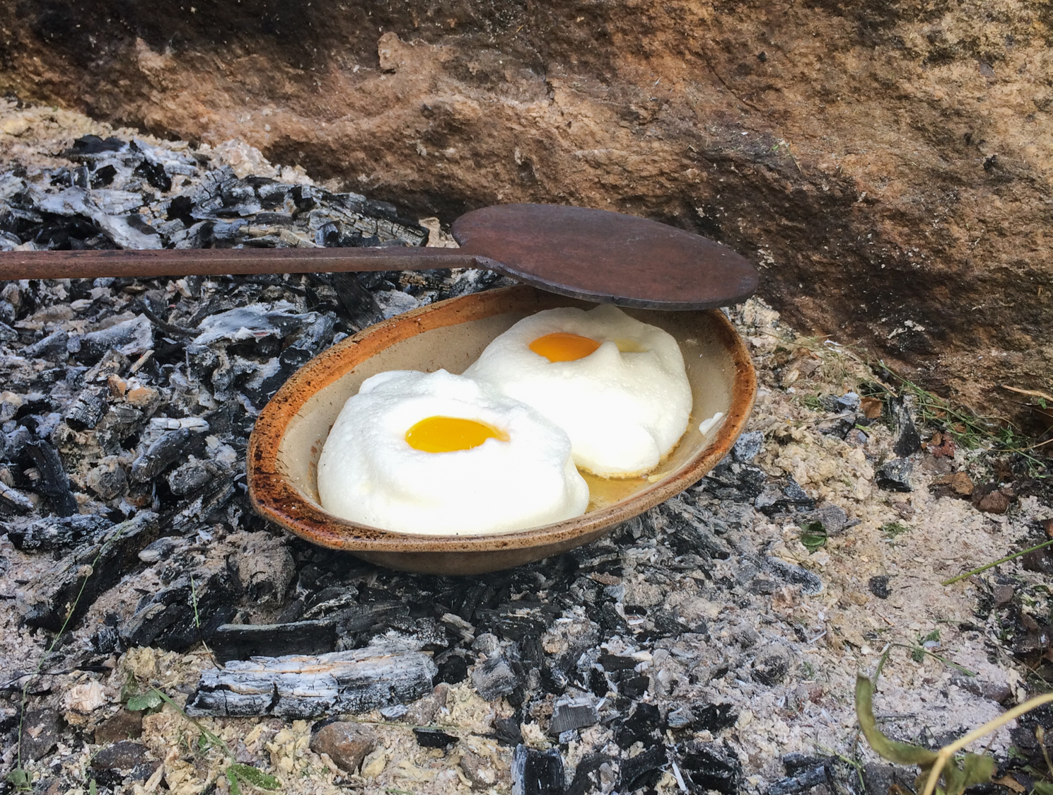 Food historian Paula Marcoux decided to follow the 1651 recipe for Eggs in Snow, using the period cooking tools it called for. Instead of an oven, she placed the eggs on a buttered dish over hot coals and heated it from above using a hot fire shovel called a salamander. The result was surprisingly delicious, she says — and yes, it was basically cloud eggs.