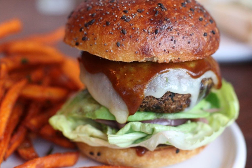 Vegan Barbecue Burger, The Drawing Board, Petaluma