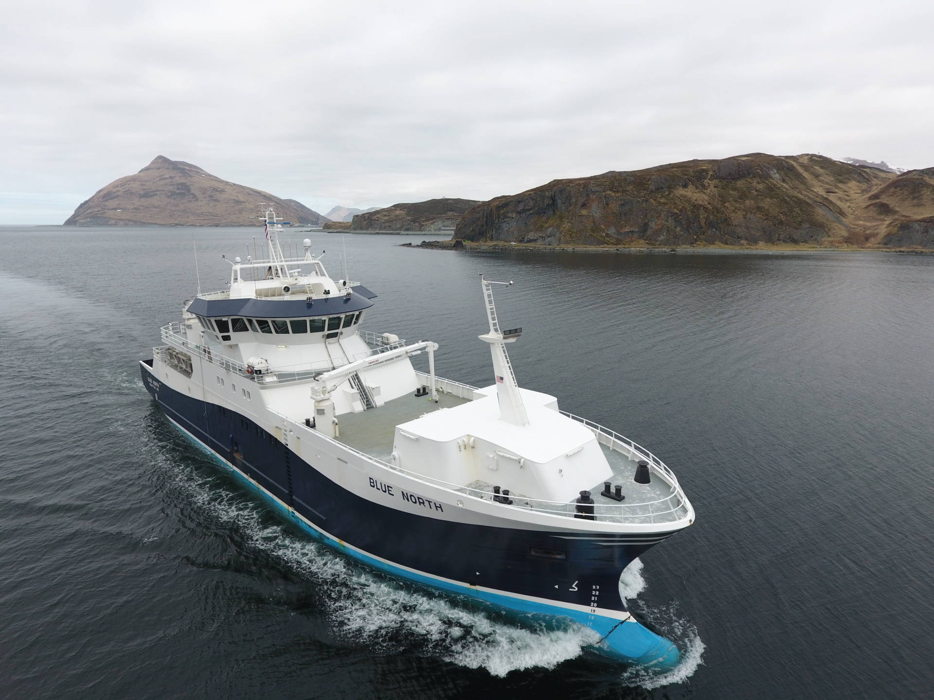 Blue North is a new fishing vessel designed to catch Pacific cod using a Seafood Watch granted catch method. It also utilizes a stun table to render fish unconscious before processing.