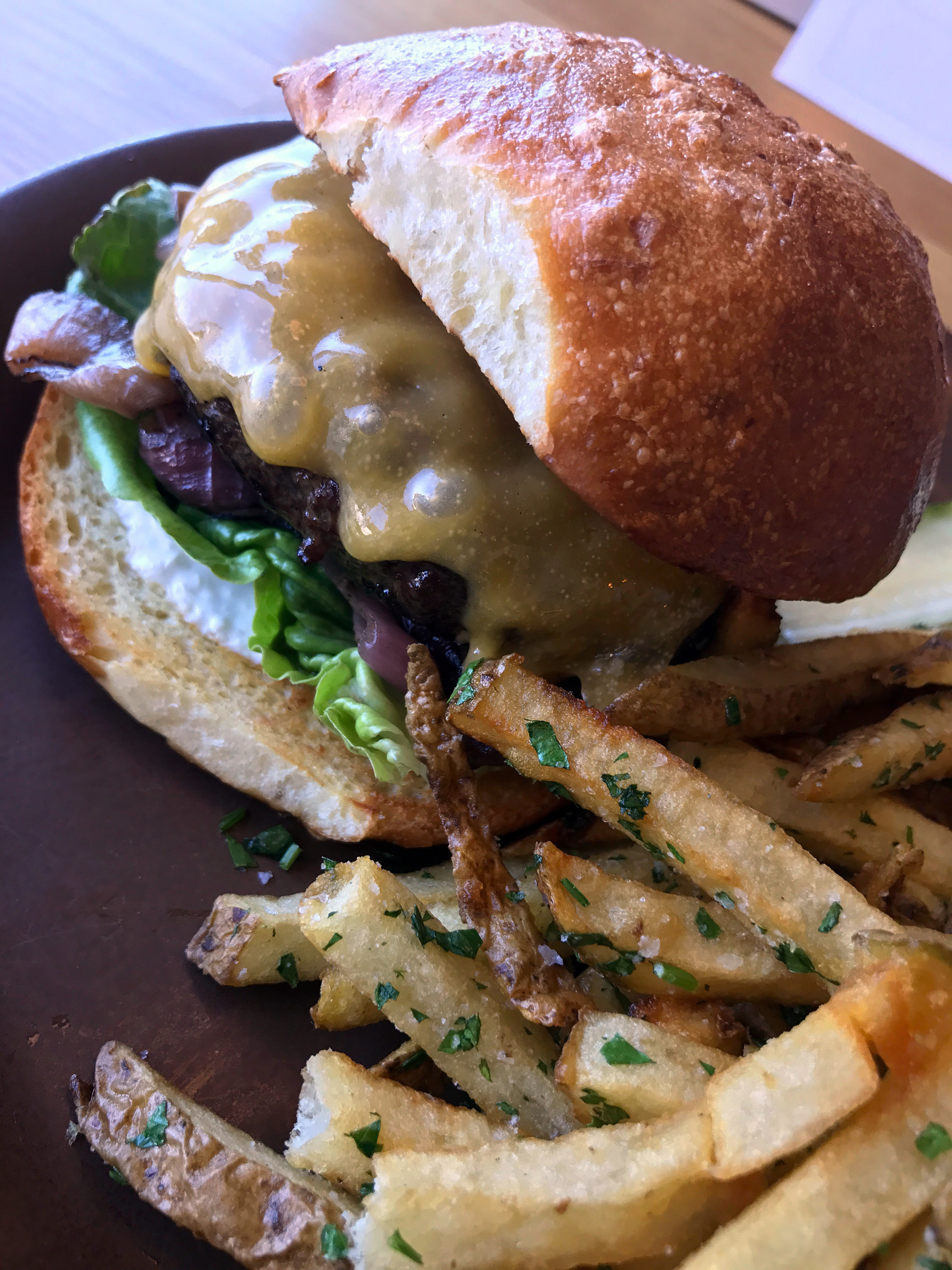 Limewood’s classic burger, served up in a resort ambiance.