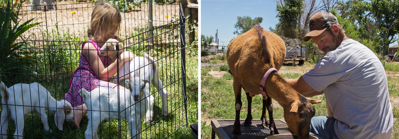 Former Skyline inmate Duwane Engler and his daughter Arianna now raise goats at their home in Pueblo, Colo.