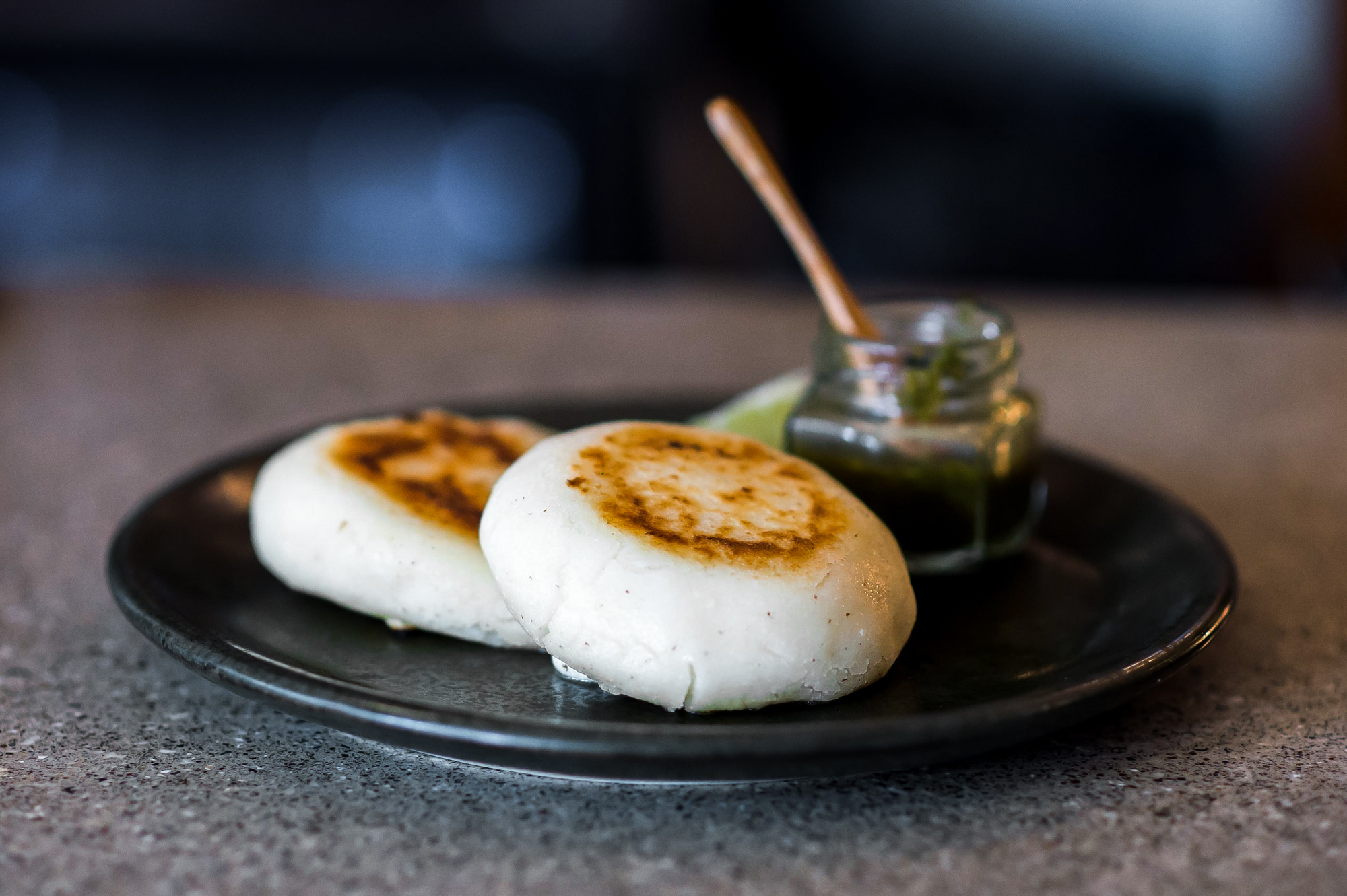 The Royal restaurant serves cheese arepas in Washington, D.C. As Venezuelans flee their troubled country, they bring with them a taste for the popular cornmeal cakes.