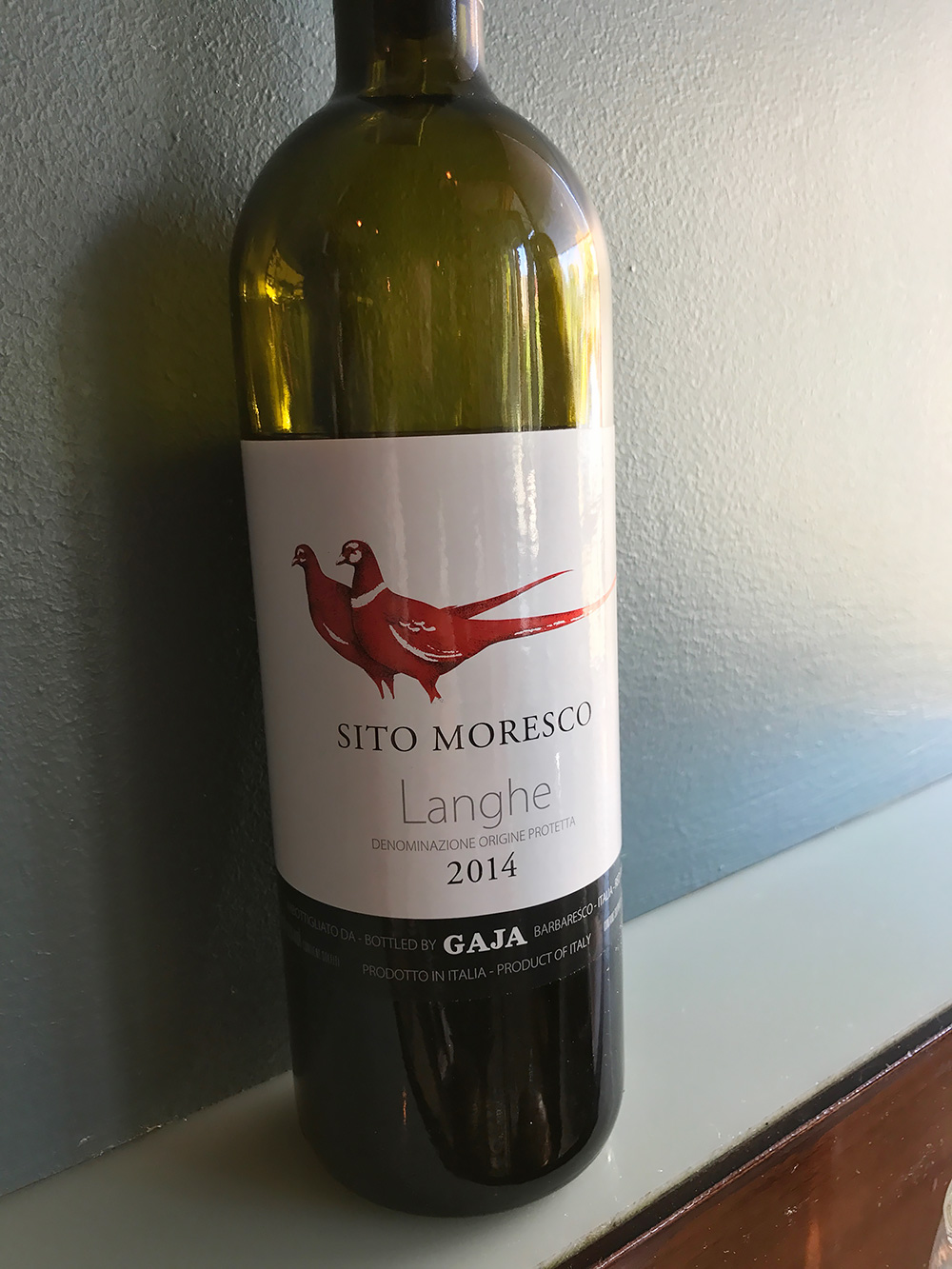 A Gaja Langhe from the well-selected list of Italian red wines.