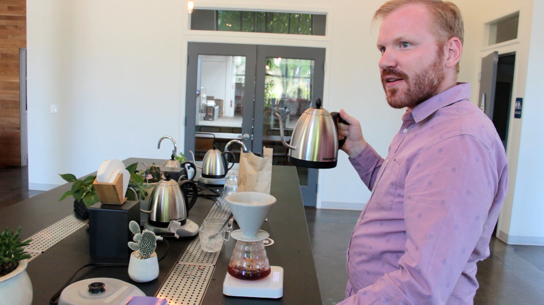 Counter Culture Coffee’s Jesse Bladyka recommends flash brewing because he considers it a better way to express the complex flavors of their coffees.