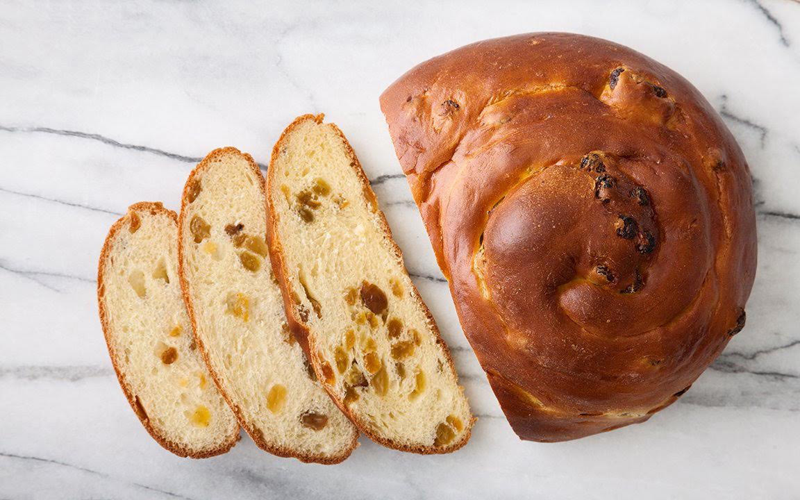 Challah with golden raisins by Wise Sons Deli