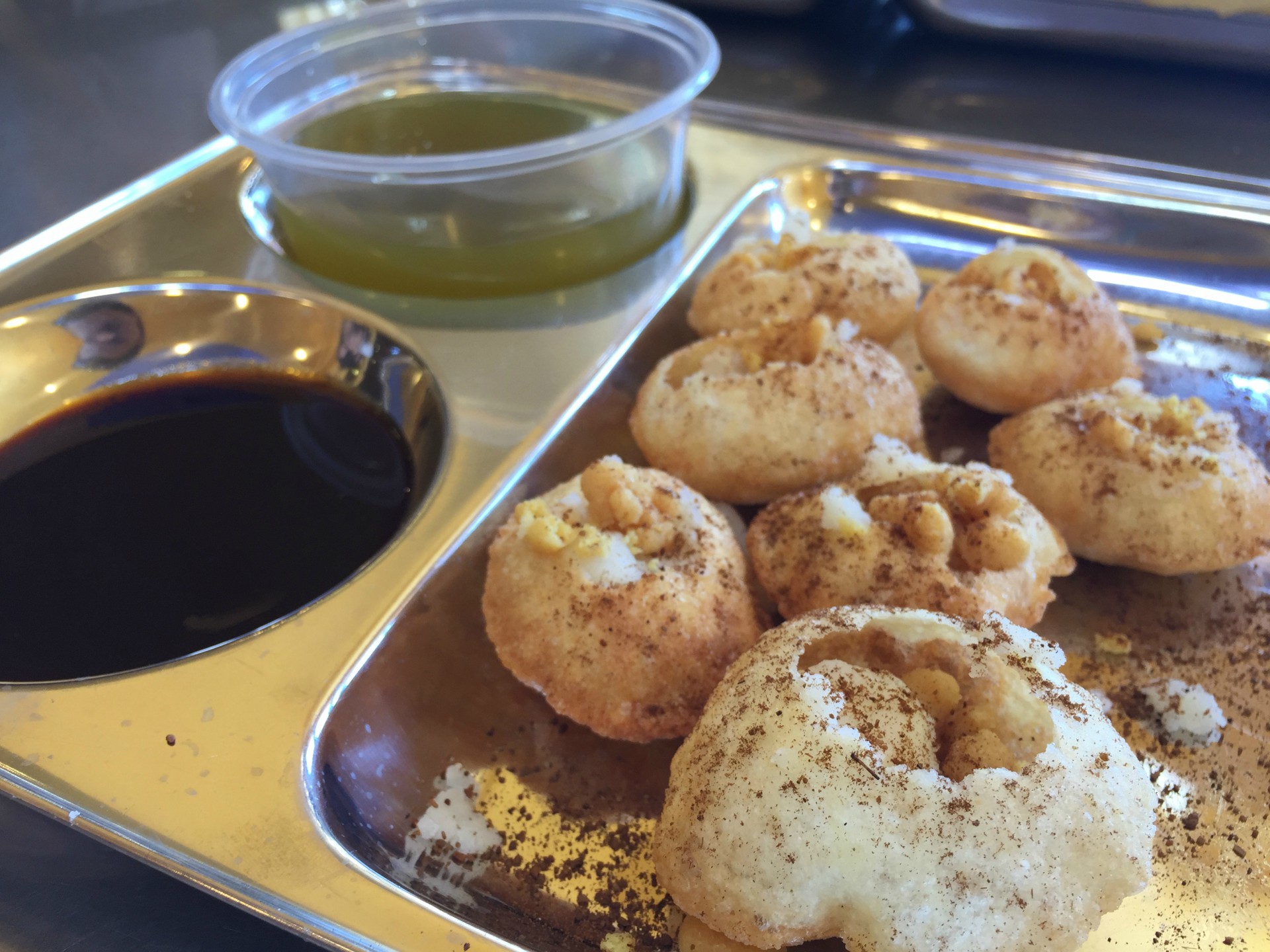 Crispy pani puri is just one of the delicious Indian snack foods Vik's offers.
