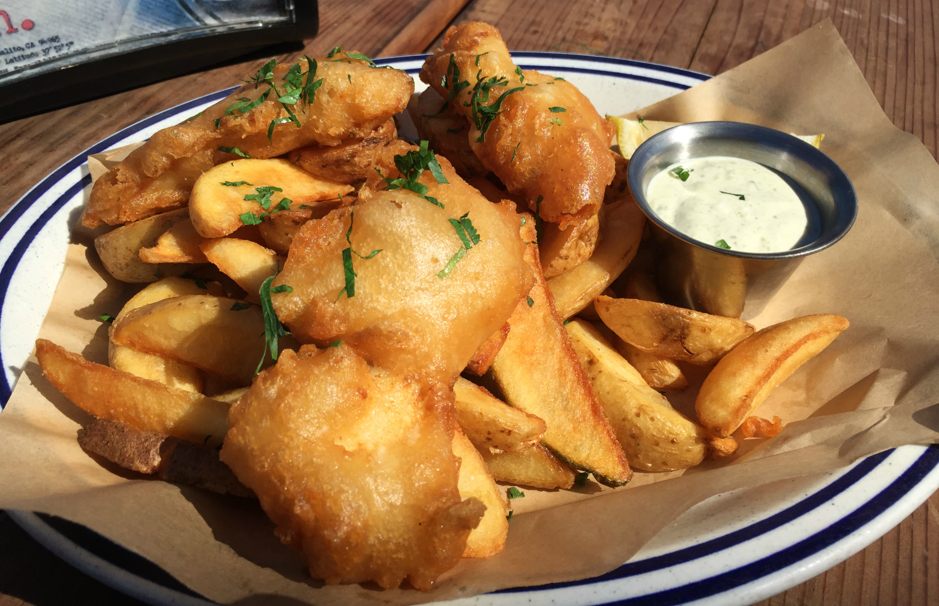 The fish and chips at Fish featured local cod.