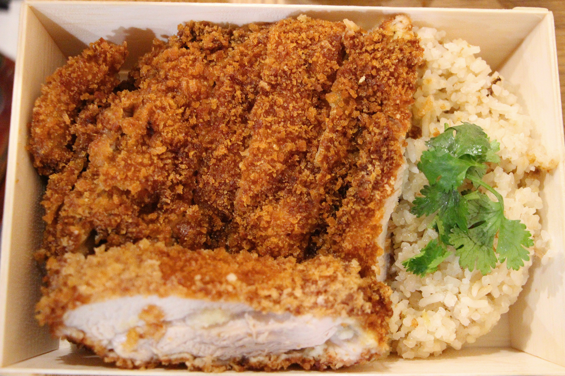 Fried KMG - Khao Mun Gai Tod - with Chicken Rice