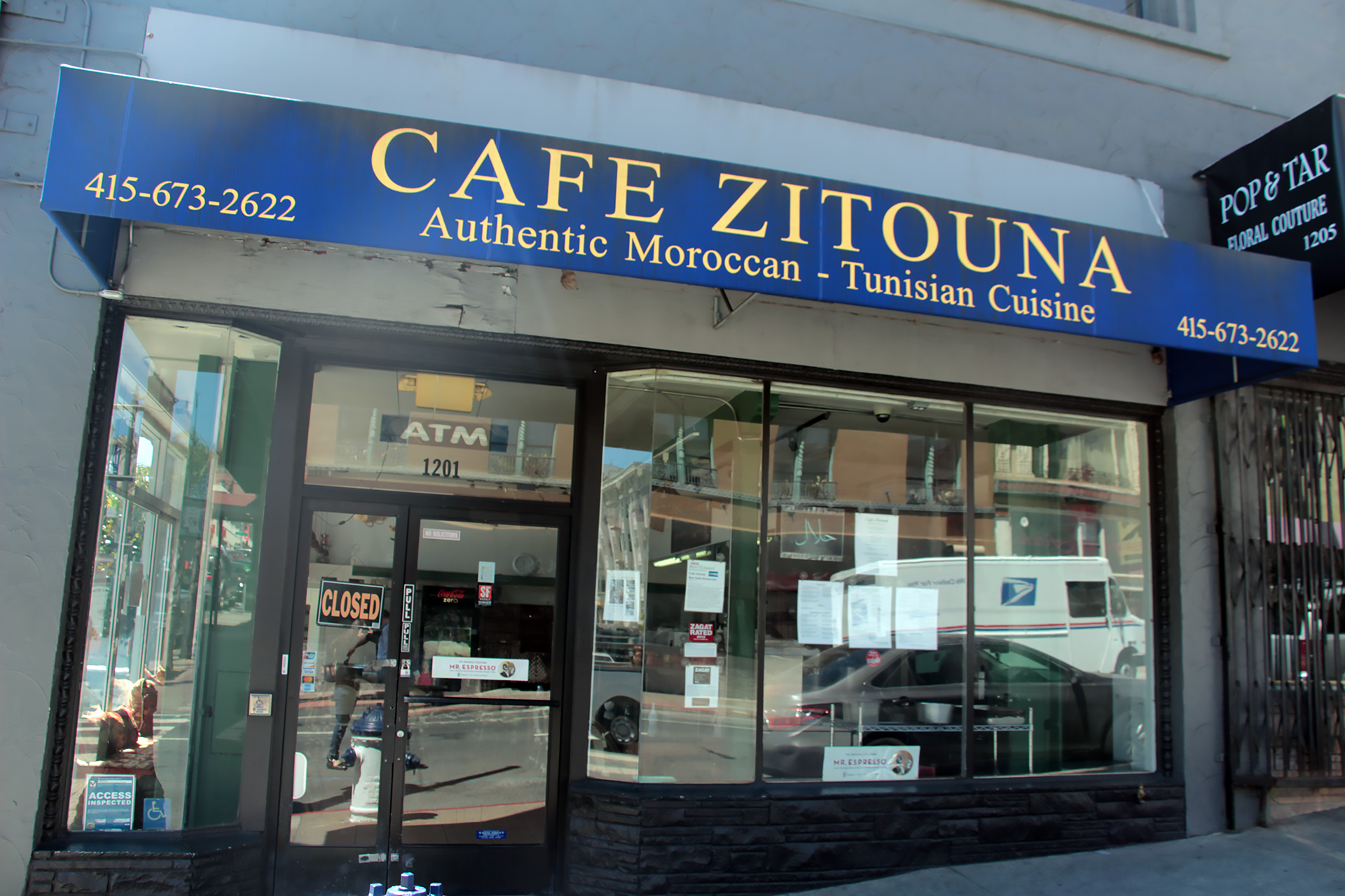 Cafe Zitouna in San Francisco's Lower Nob Hill.