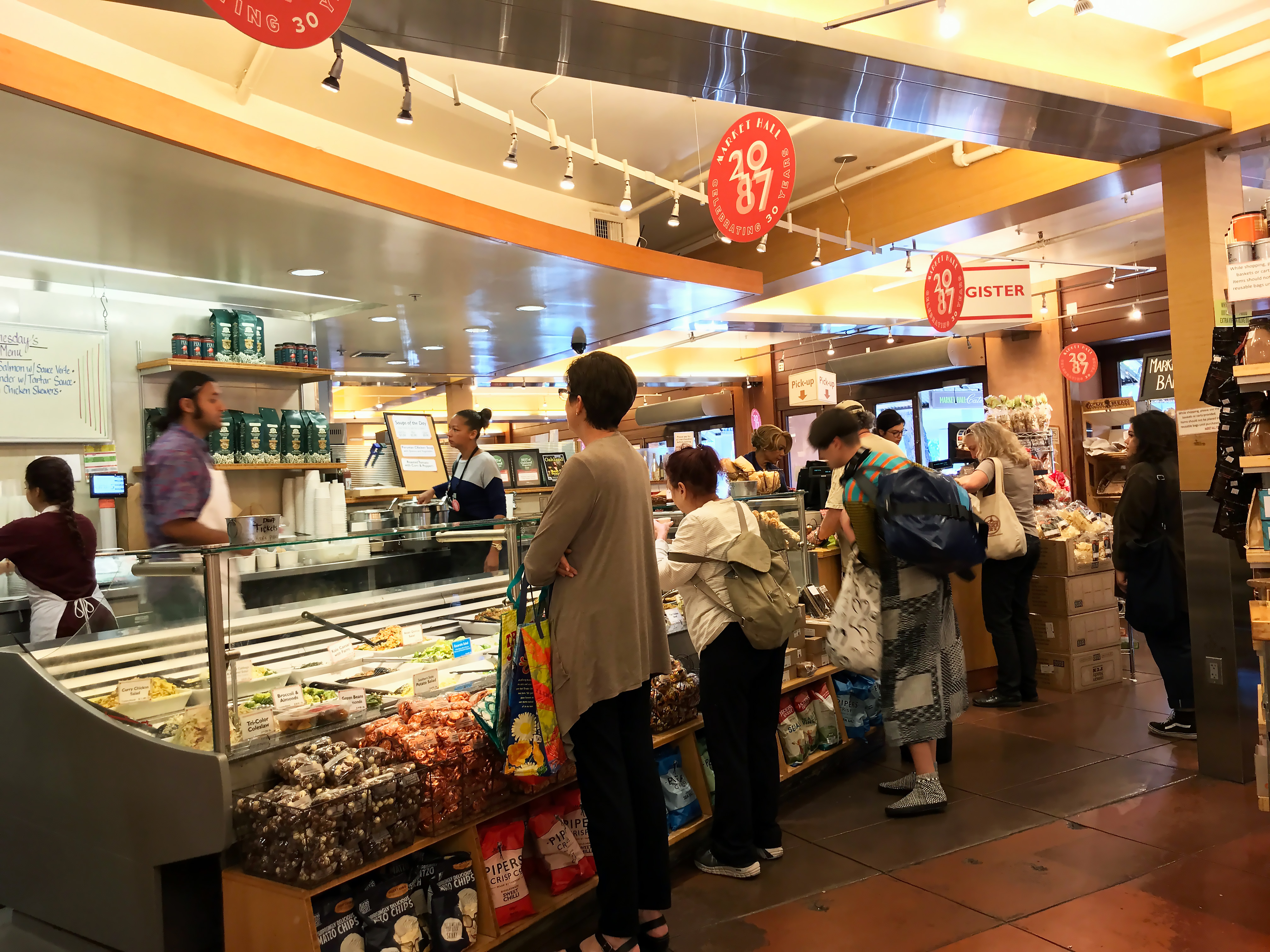 The deli at Market Hall offers prepared food