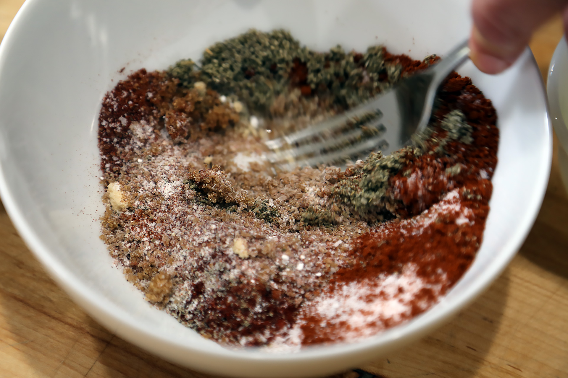 Stir together the spice rub ingredients.