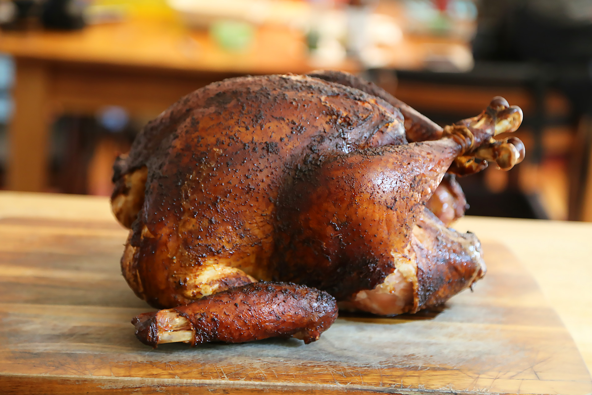 Thanksgiving Smoked Turkey with Spice Rub
