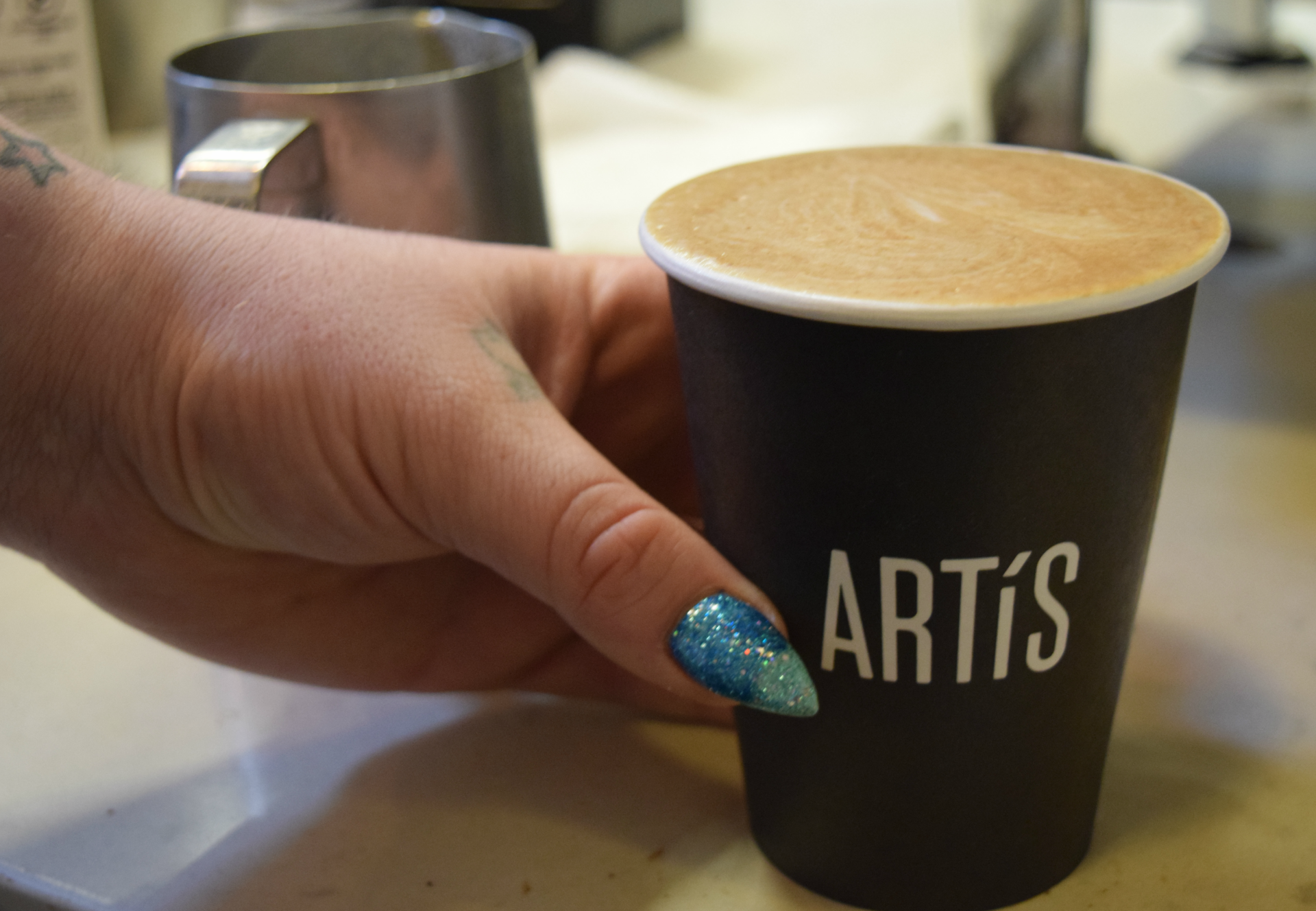 Artís Coffee's homeade pumpkin syrup makes a subtler, less sweet latte.