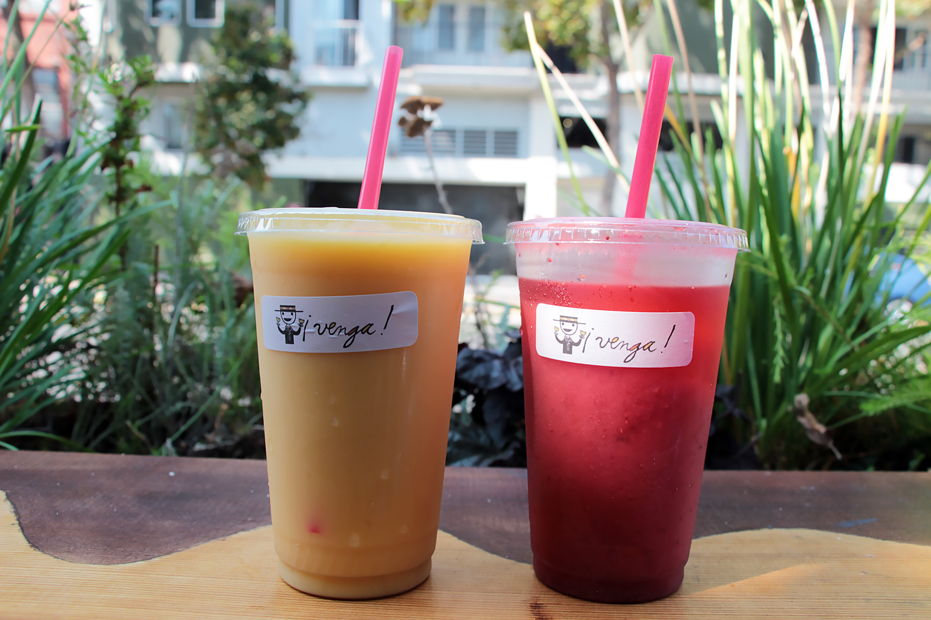 Homemade fruit drinks (mango and strawberry) are excellent accompaniments.