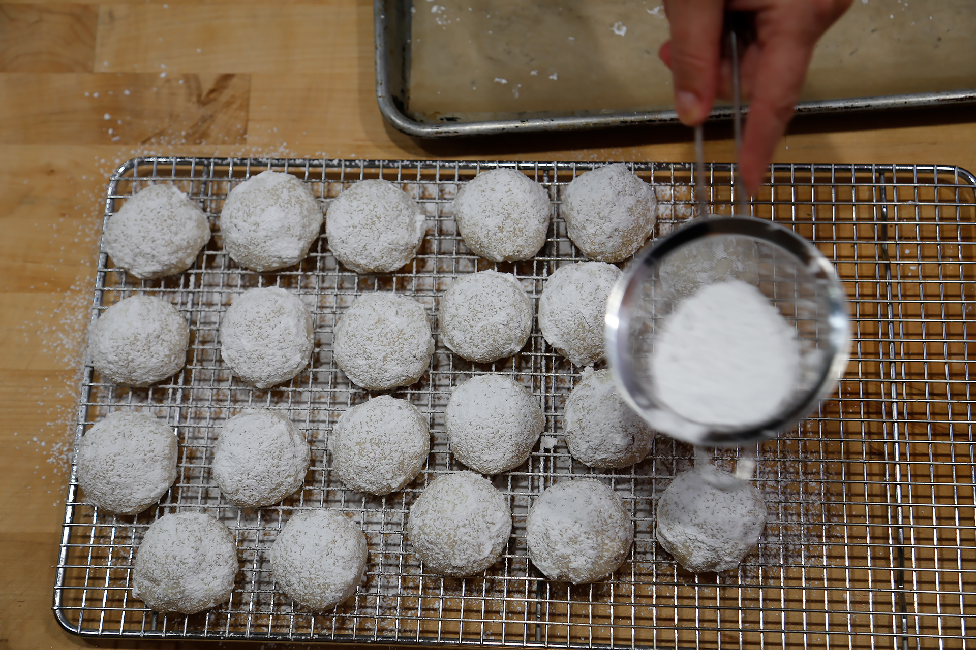 Transfer cookies to a wire rack to cool completely. If you like, dust the cookies with additional powdered sugar.