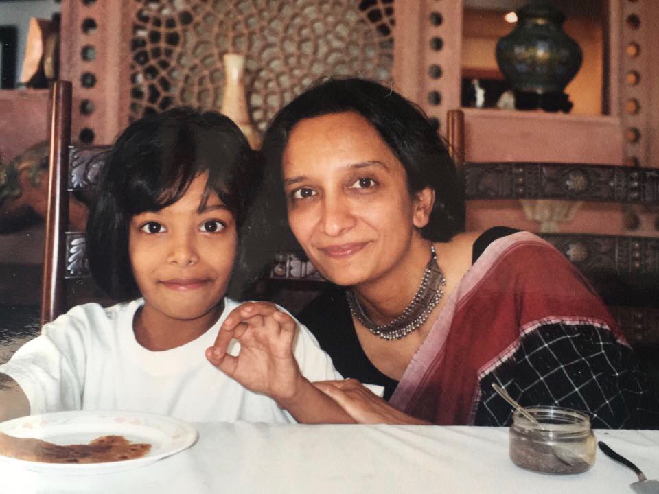 Javeri Kadri with her mother as a child.