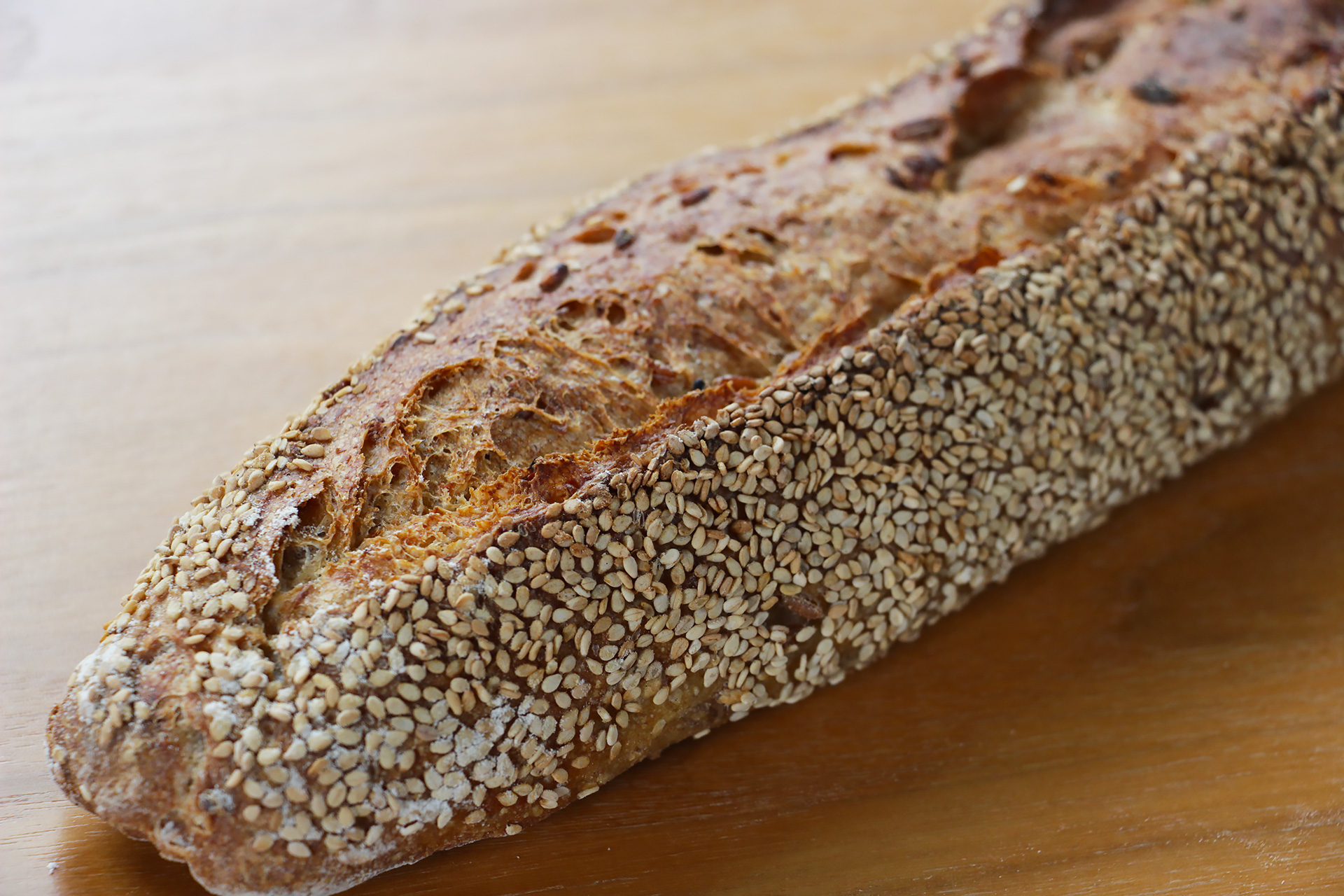 Firebrand's Sprouted Rye Demi Baguette