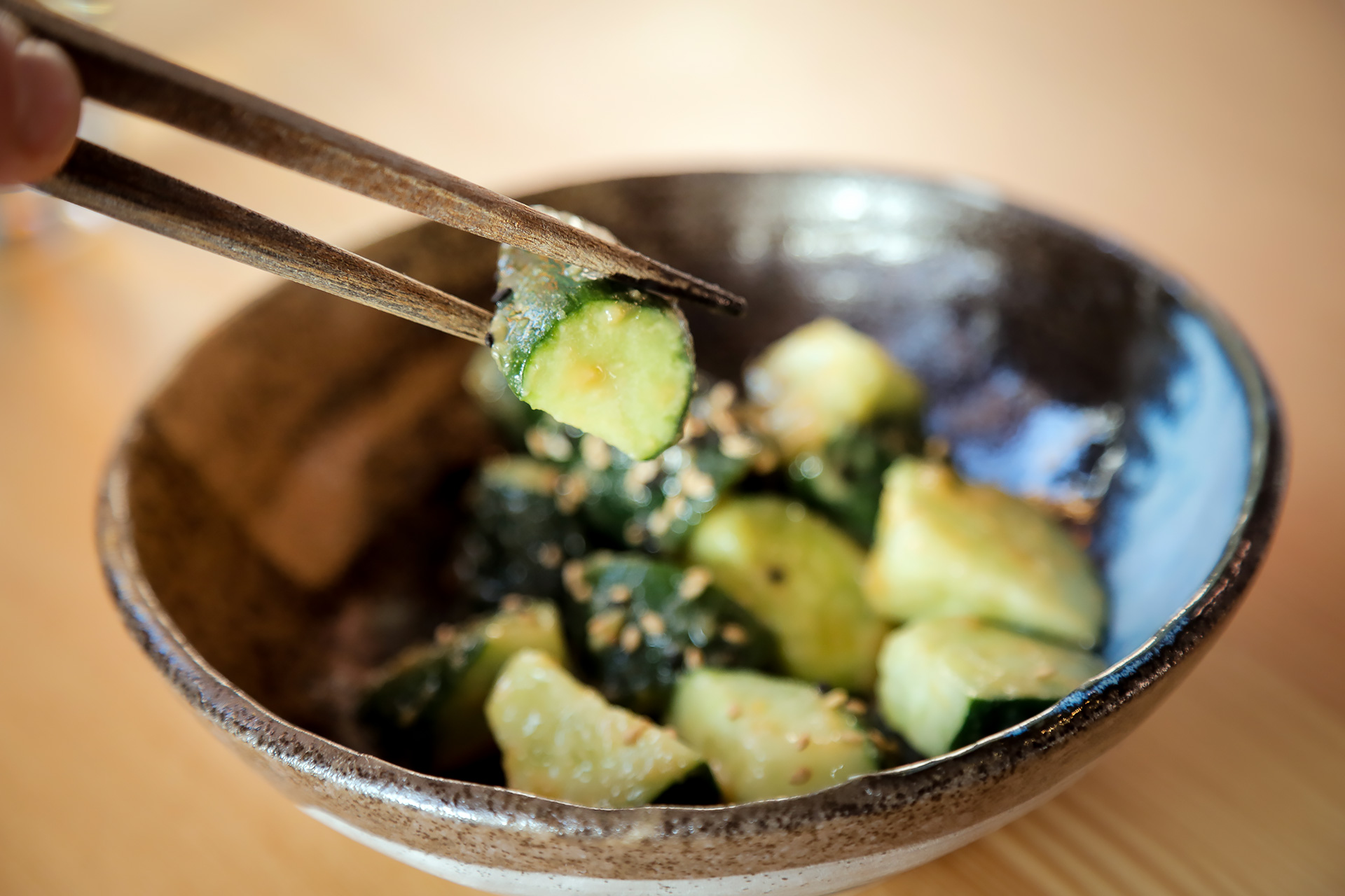 Cucumber Salad with Miso Tahini Dressing