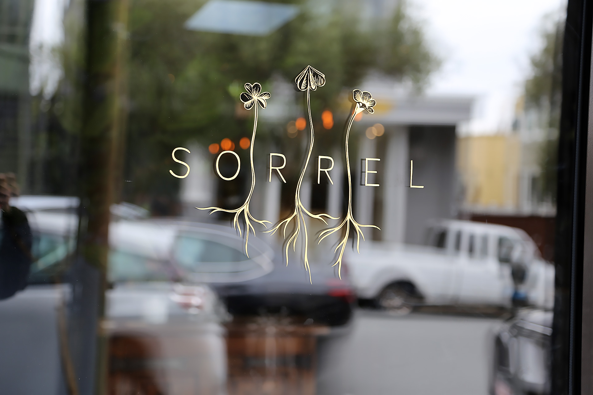 Sorrel logo on front door