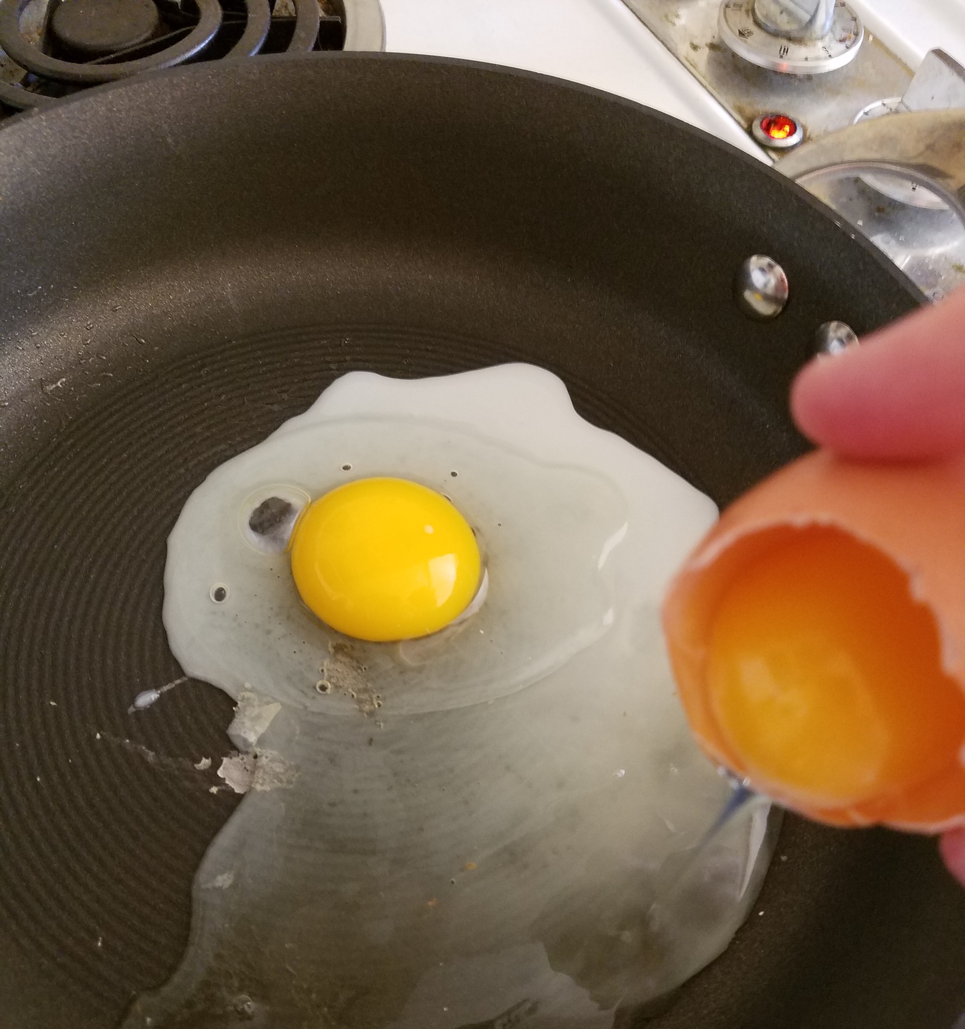 Cracking Clover Omega-3 eggs.
