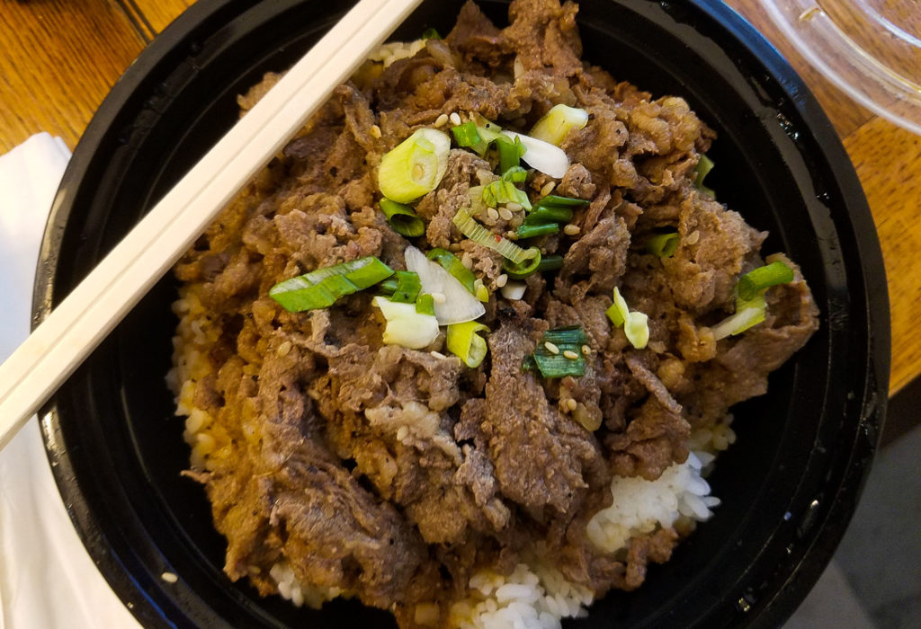 Bulgogi Korean rice bowl at Bowl and Roll in Santa Rosa.