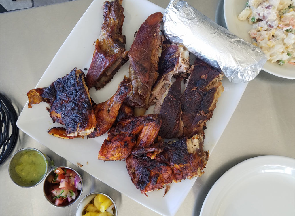 Petaluma BBQ spot features barbecue chicken, ribs, fresh salsas and tortillas.
