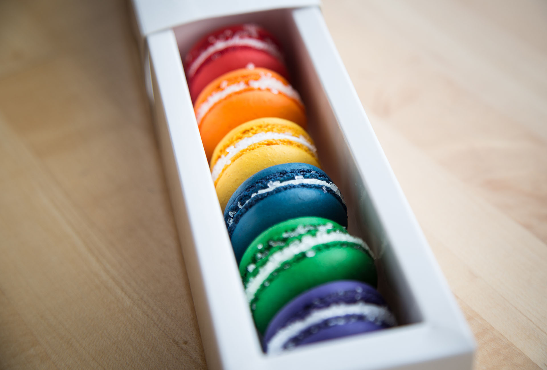 The Pride-themed Macarons are available to order online and come in a case of six.