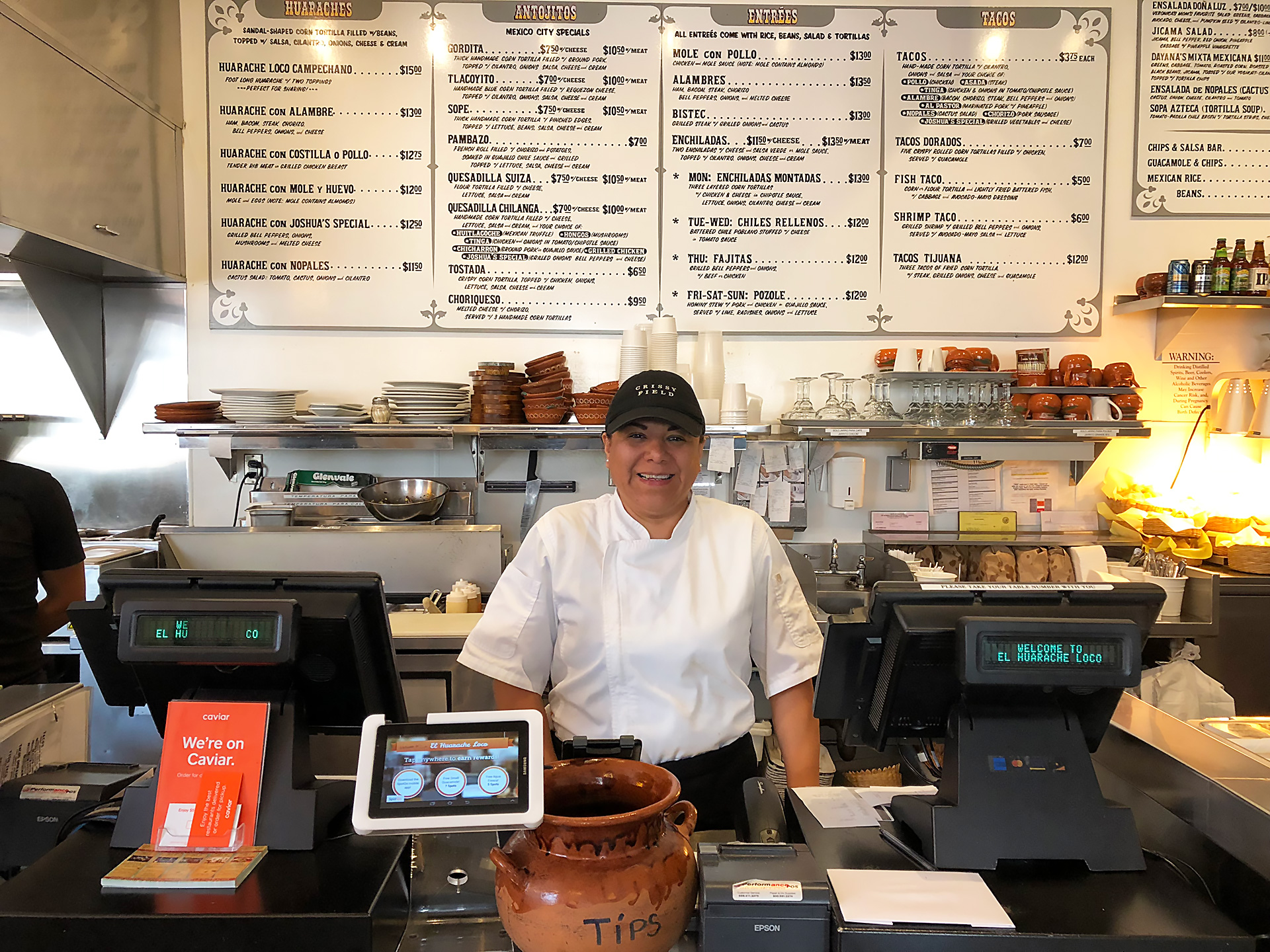 Owner/Chef Veronica Salazar at El Huarache Loco.