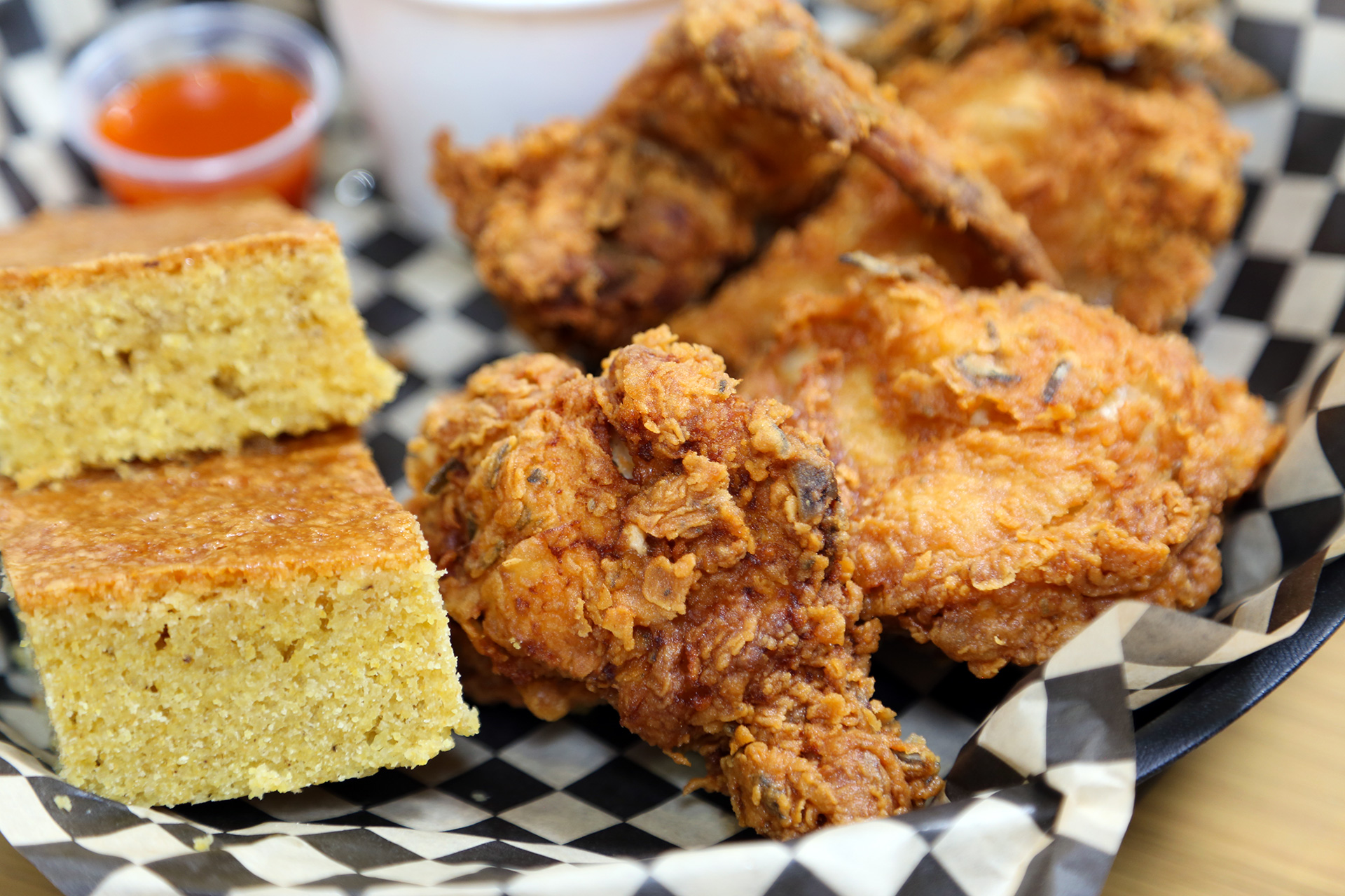 Millie Bell's Rosemary Fried Chicken and Cornbread.