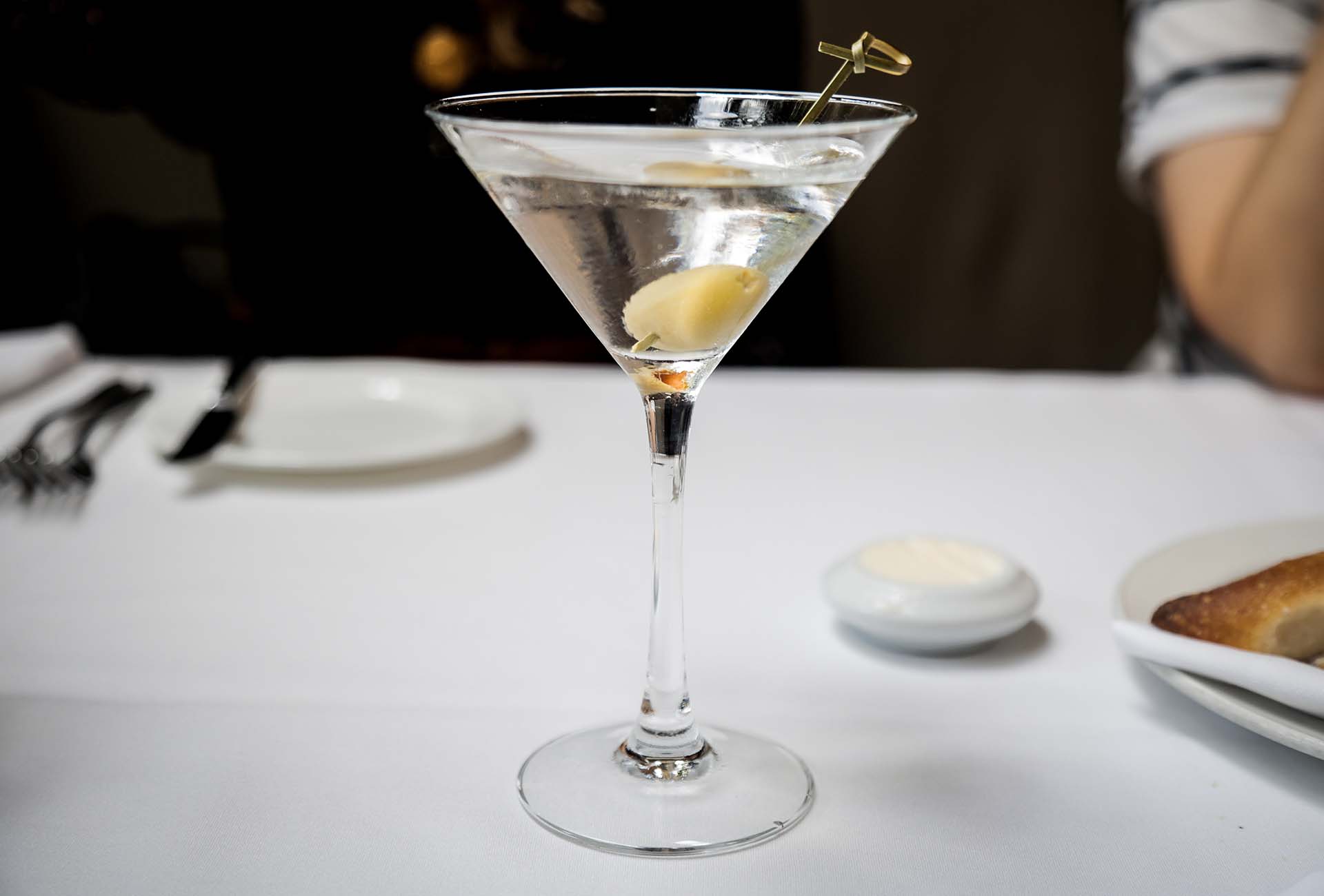 The $5 gin martini from One Market's lunch cocktail menu