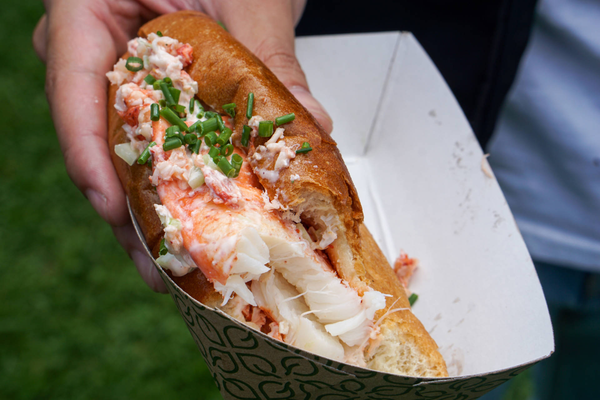 Devouring this Woodhouse Fish Co. lobster roll