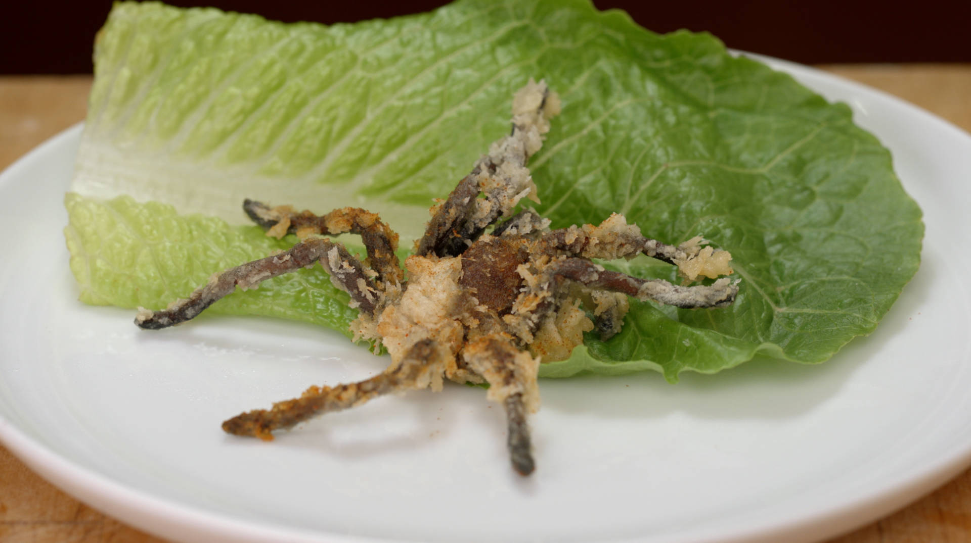 Deep-fried tarantula. Hungry yet?