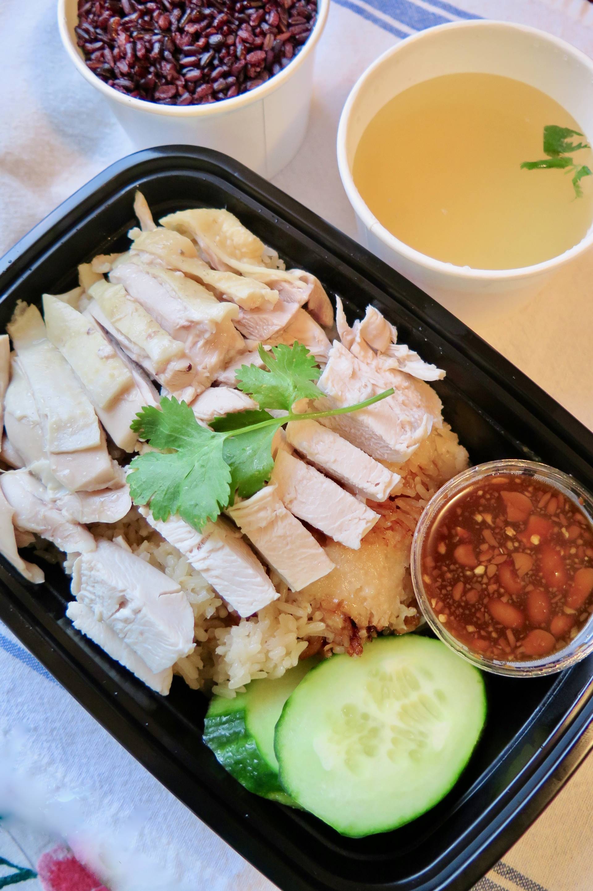 The latest place serving khao mun gai in San Francisco is What the Cluck.