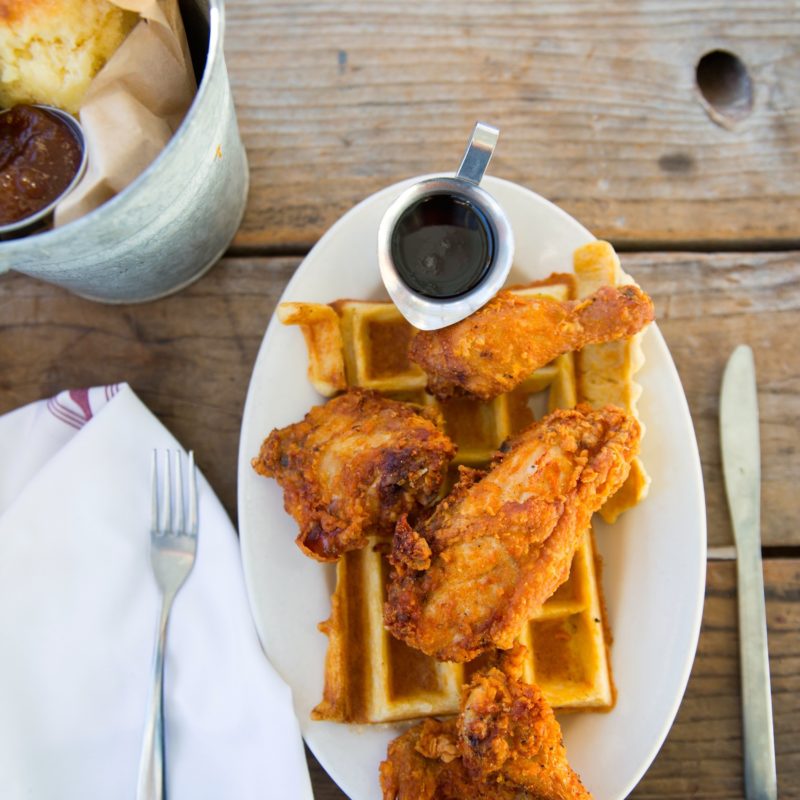 Fried chicken is still on the menu at Boxcar in Sonoma. 