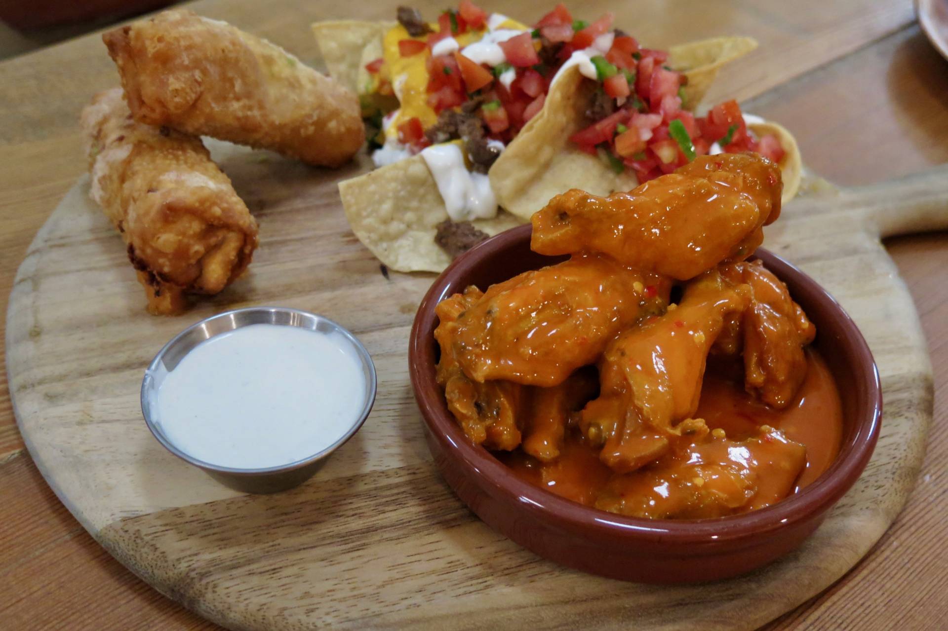 The Board also offers some wicked snacks, from spicy wings to Board rolls to nachos.
