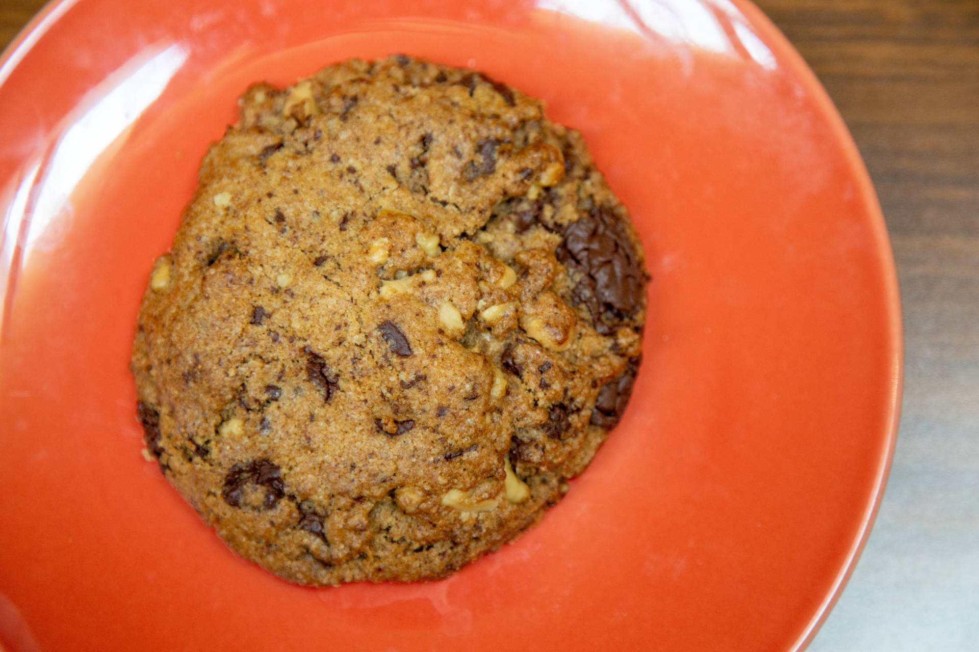 Manresa Bread's hefty chocolate chip cookie with walnuts.
