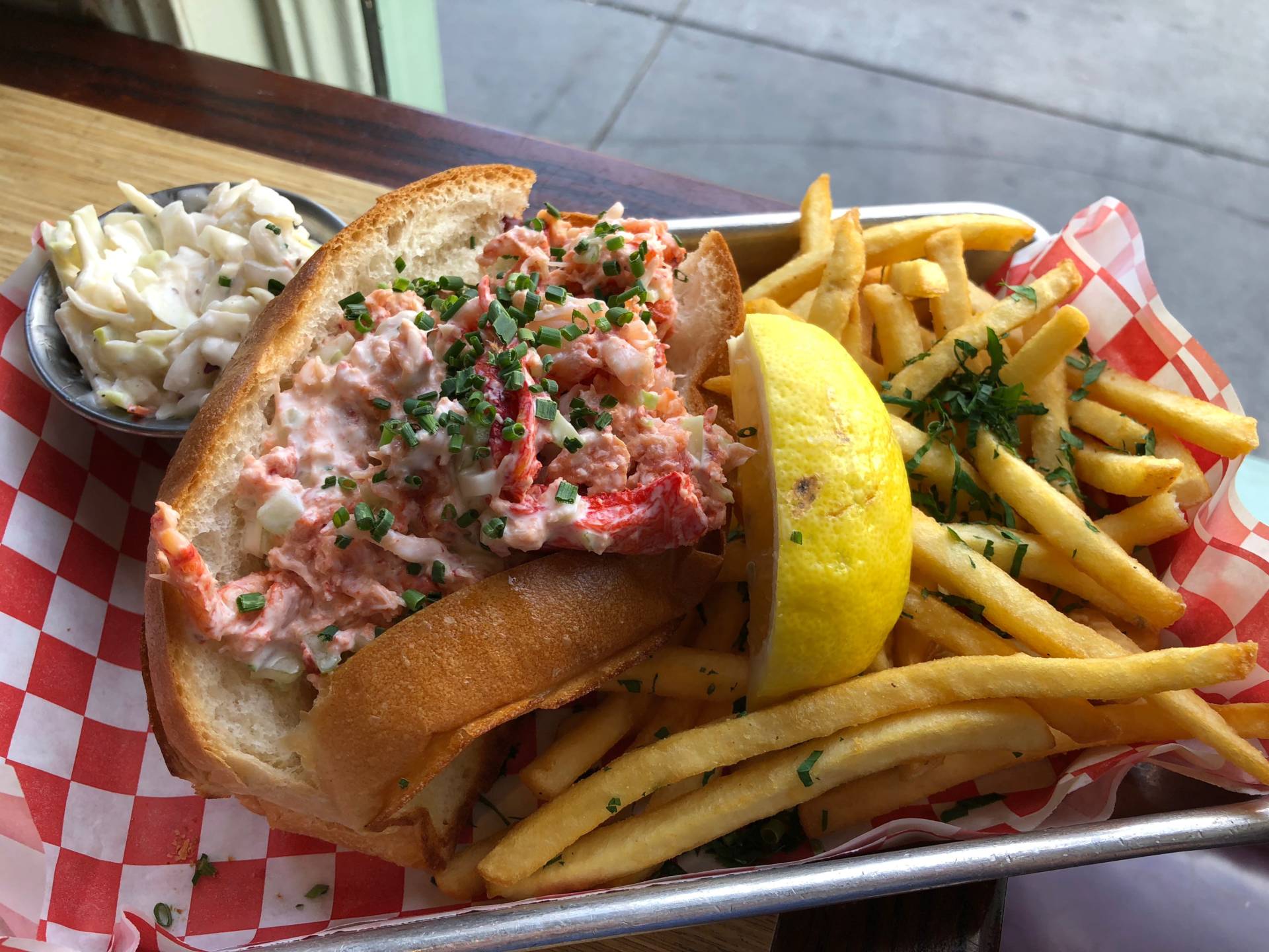 Mayo-based lobster roll at Woodhouse Fish Co.