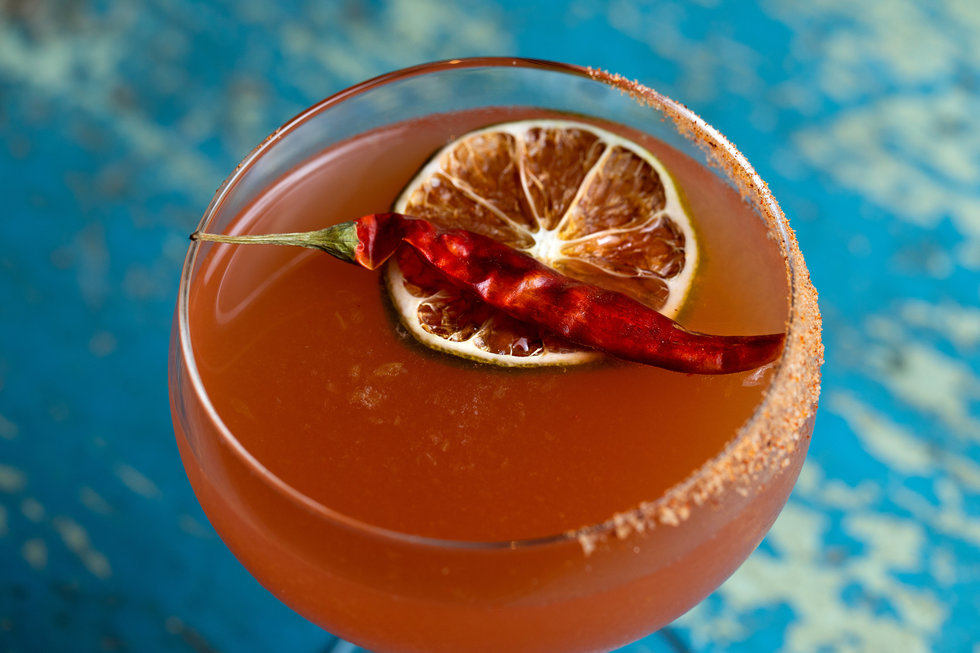 The Tahona Sol is a reinvention of the classic Tequila Sunrise.