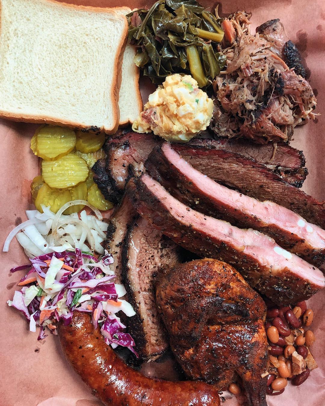 A BBQ platter for 2 from Horn Barbecue