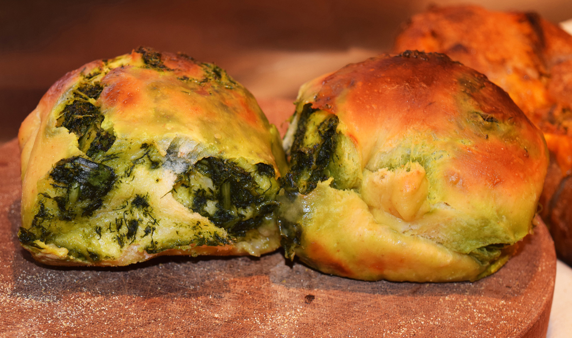 Mayimin likes the flavor of dandelion so she pairs it with fresh dill and swirls it though her rich challah dough.