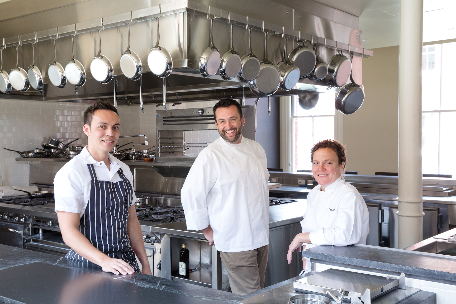 Left to right: Chefs Reylon Agustin, Robbie Lewis and Traci Des Jardins