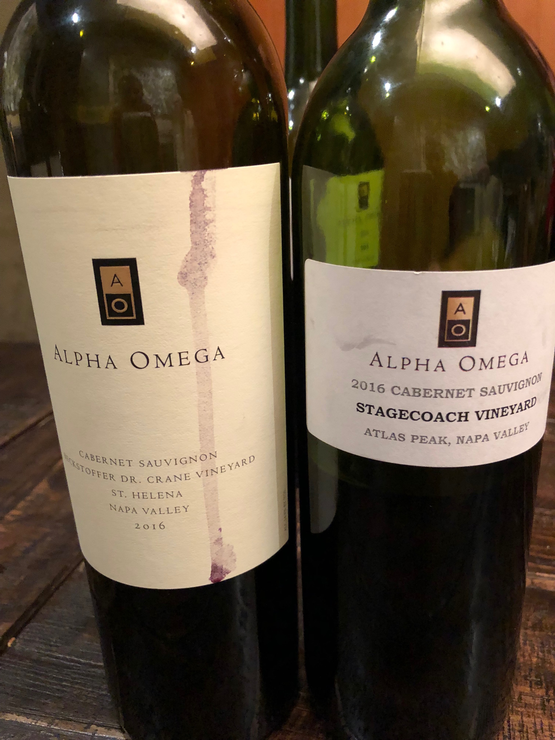 Two of the Napa Valley’s most iconic vineyards, Beckstoffer Dr. Crane and Stagecoach, are sources for Alpha Omega Cabernet Sauvignon