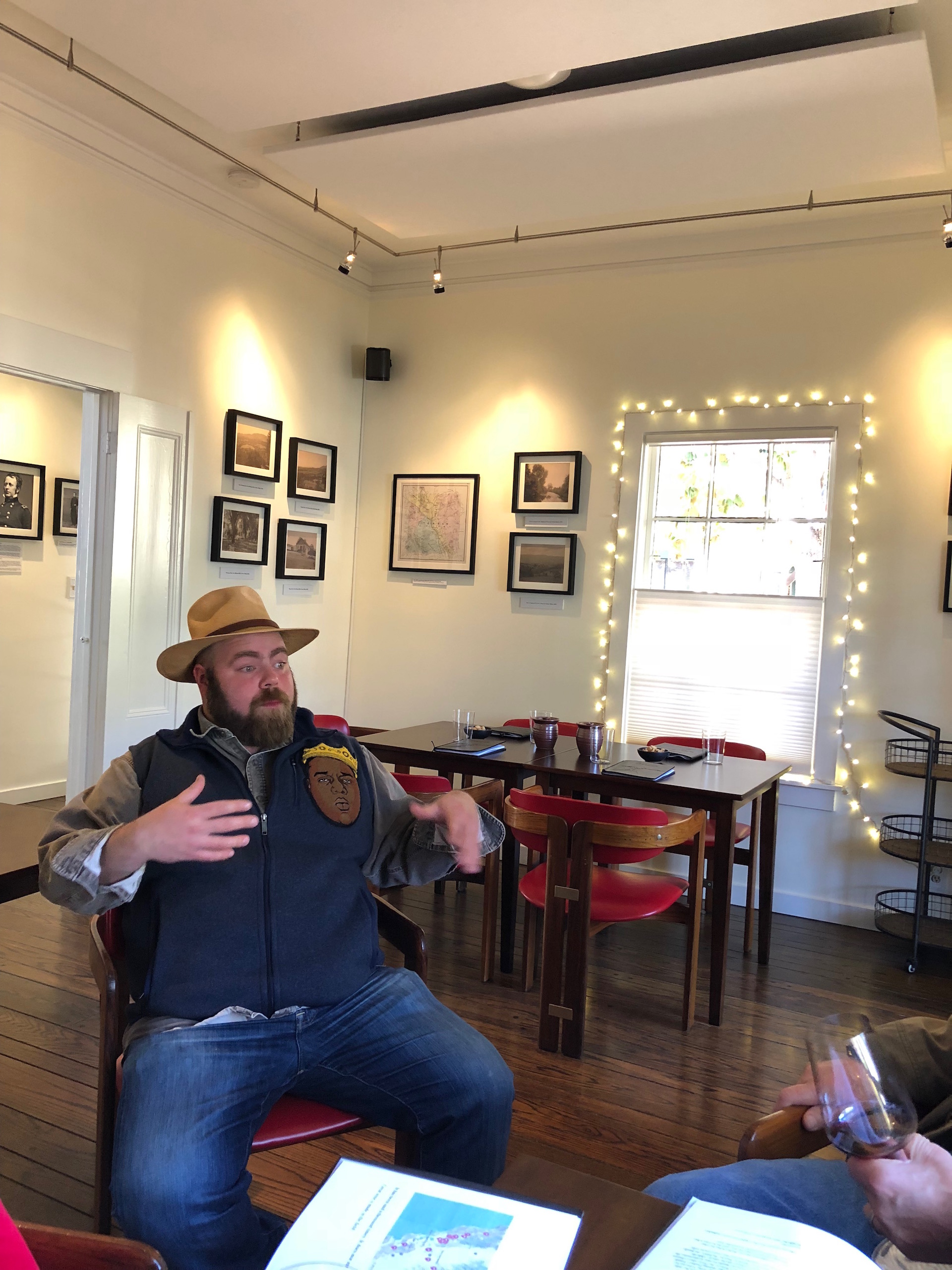 Bedrock Wine Co. partner Chris Cottrell discusses wine and the world at-large in Bedrock’s Sonoma Square tasting room